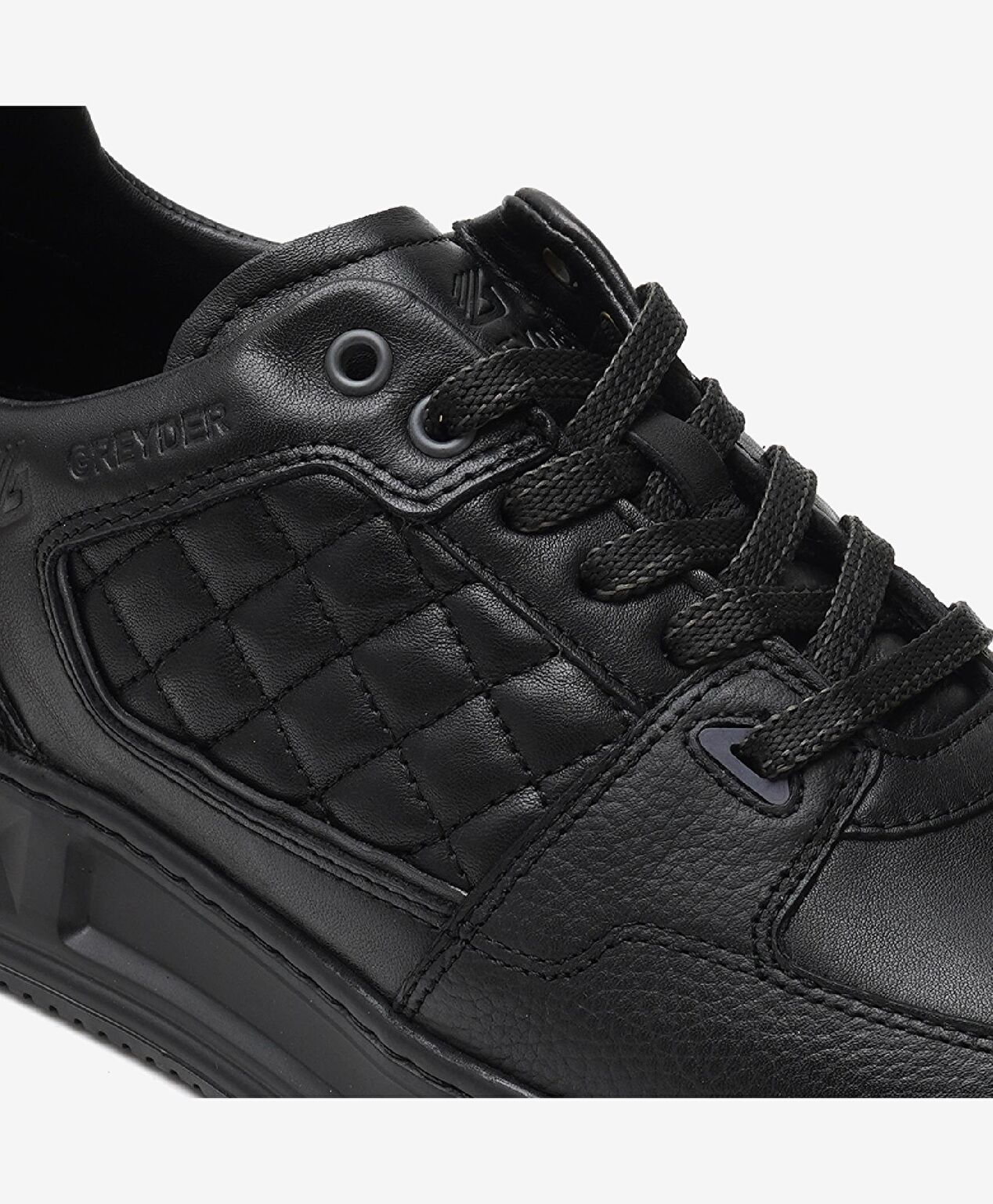 Erkek Siyah Hakiki Deri Sneaker Ayakkabı - 5