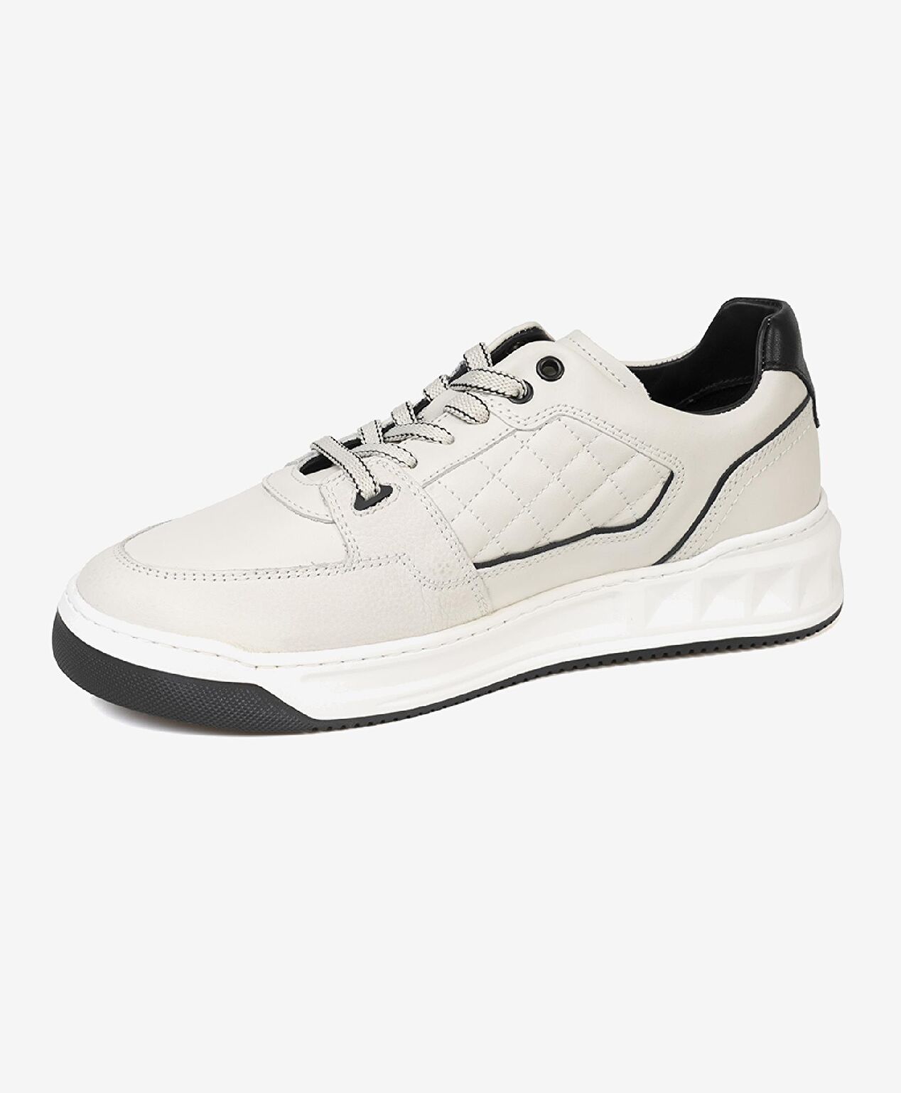 Erkek Beyaz Hakiki Deri Sneaker Ayakkabı - 3