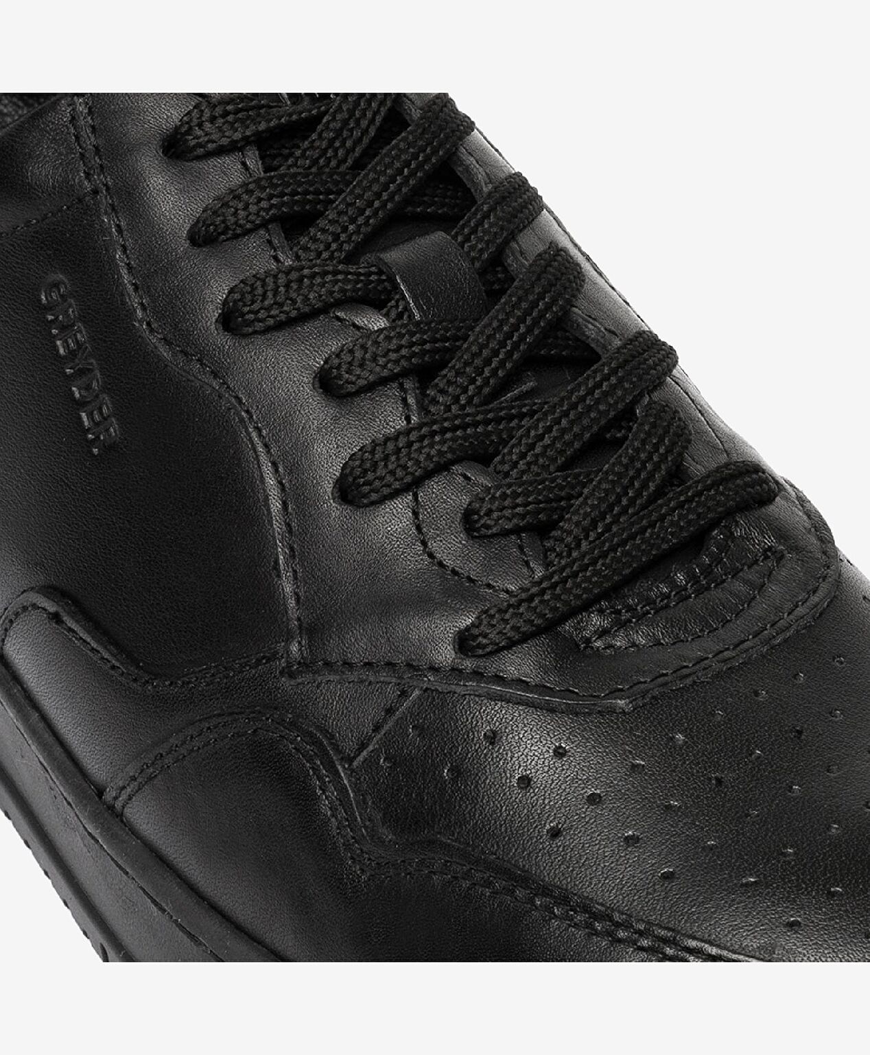 Erkek Siyah Hakiki Deri Sneaker Ayakkabı - 4