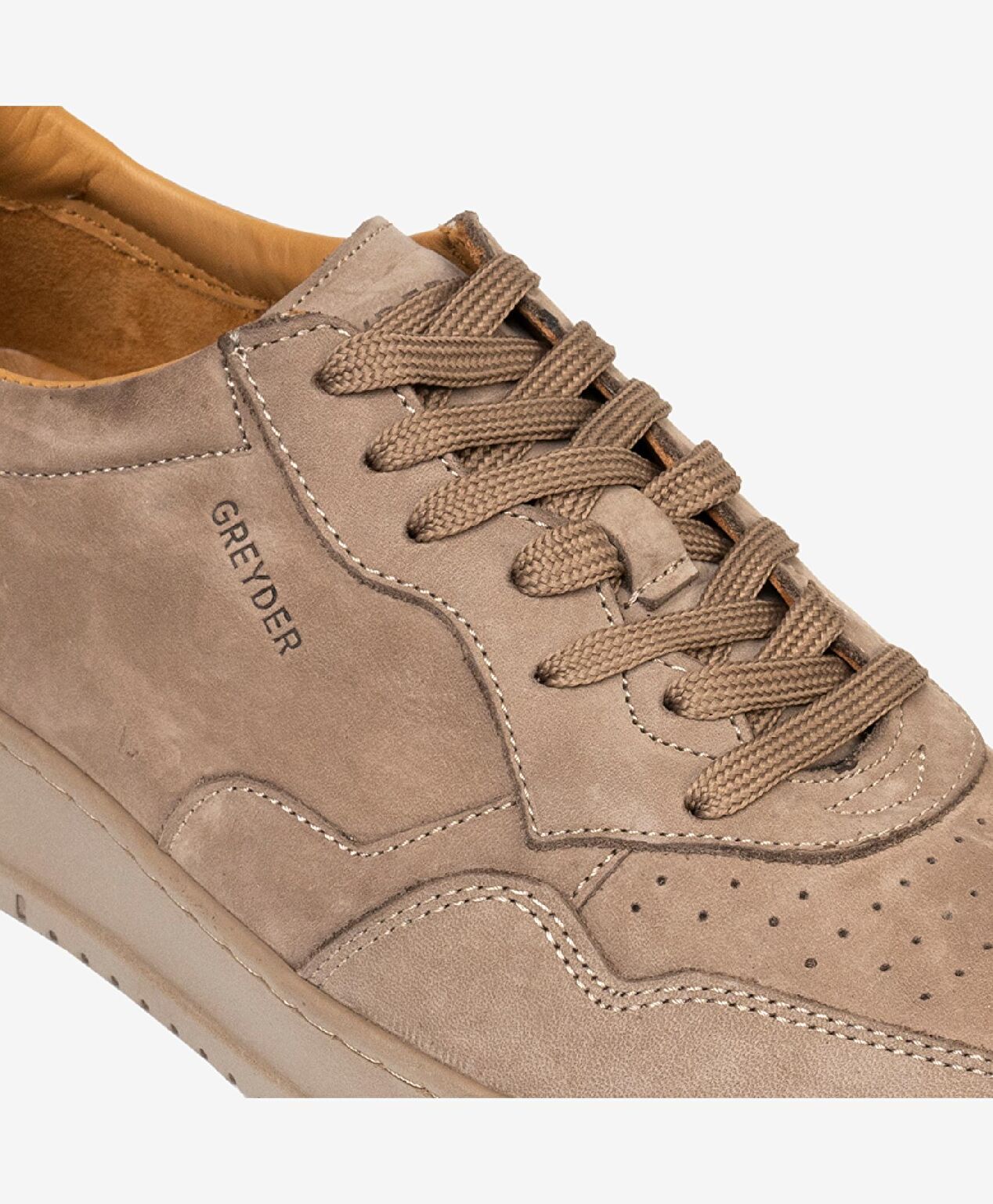 Erkek Vizon Hakiki Deri Sneaker Ayakkabı 3K1SA62609 - 4