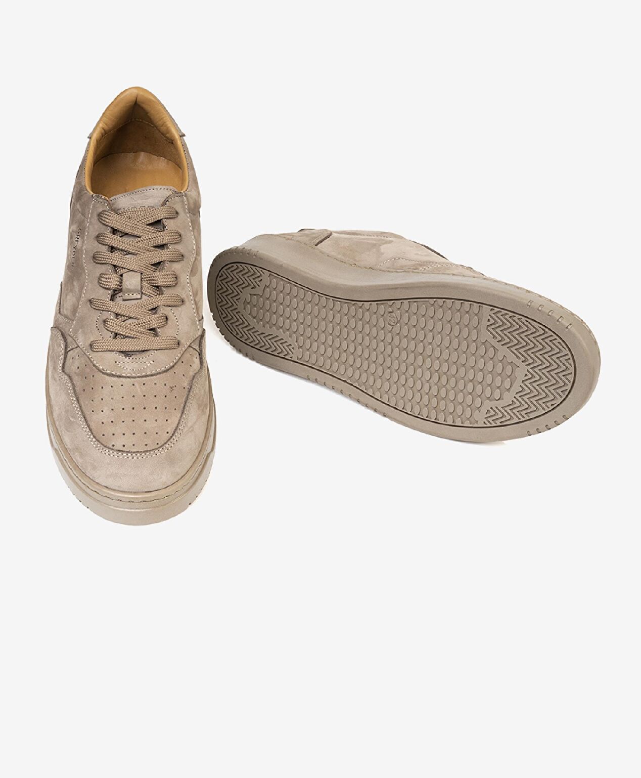 Erkek Vizon Hakiki Deri Sneaker Ayakkabı 3K1SA62609 - 5