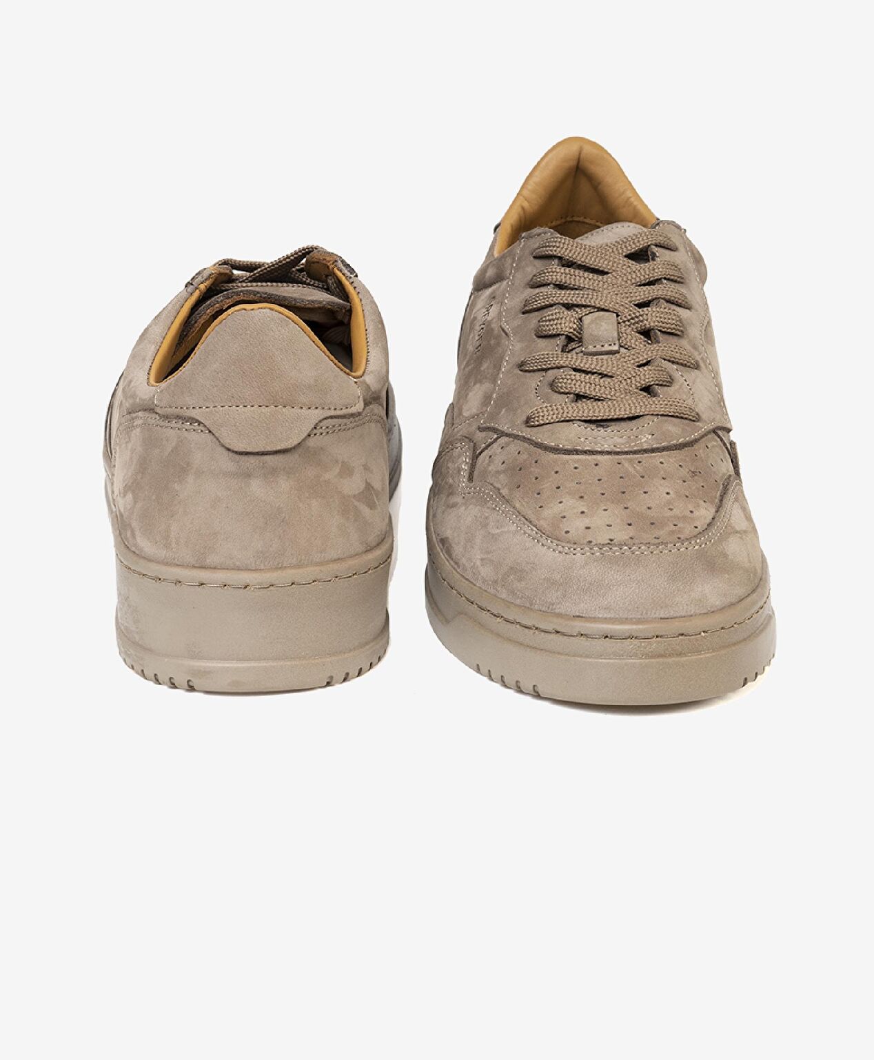 Erkek Vizon Hakiki Deri Sneaker Ayakkabı 3K1SA62609 - 6