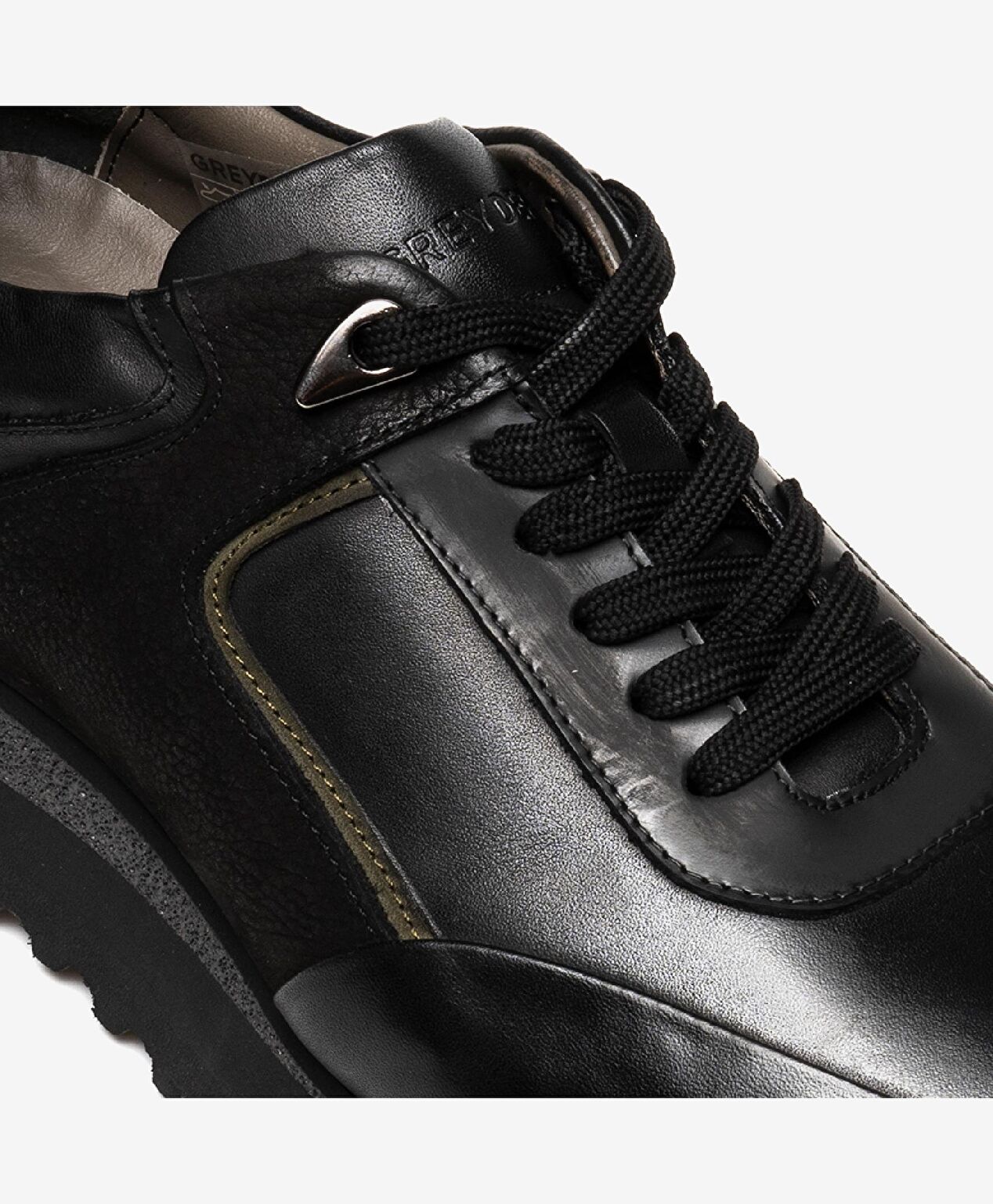 Erkek Siyah Hakiki Deri Spor Ayakkabı - 4