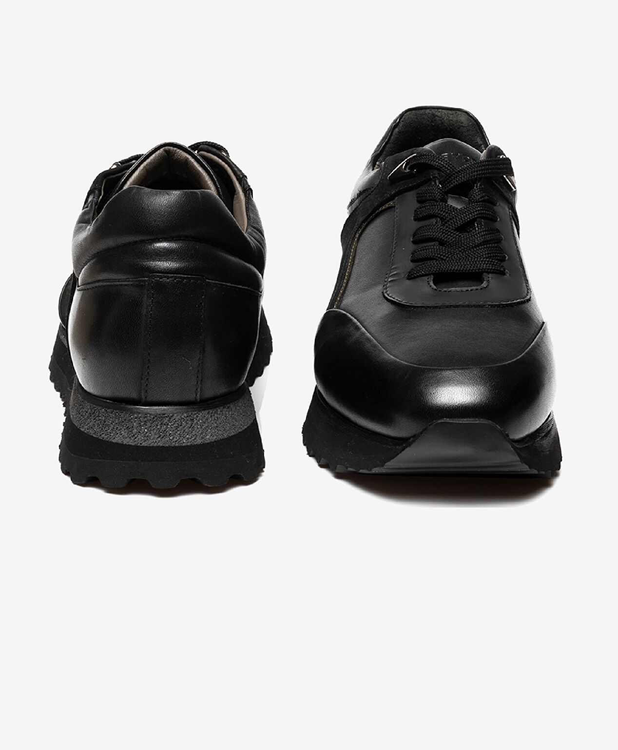 Erkek Siyah Hakiki Deri Spor Ayakkabı - 6