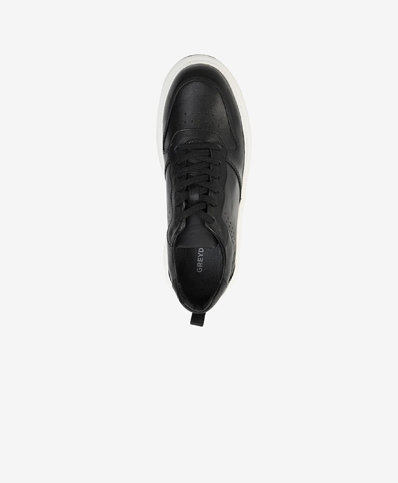 Erkek Siyah Hakiki Deri Sneaker Ayakkabı - 4