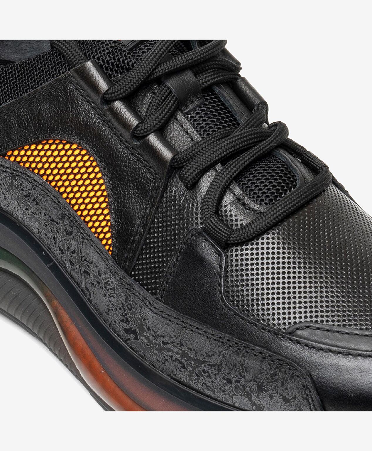 Erkek Siyah Süet Hakiki Deri Sneaker Ayakkabı - 5