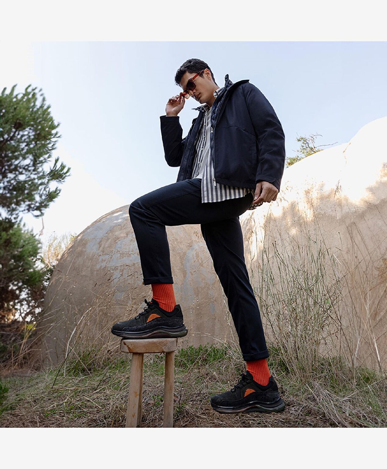 Erkek Haki Hakiki Deri Sneaker Ayakkabı - 2