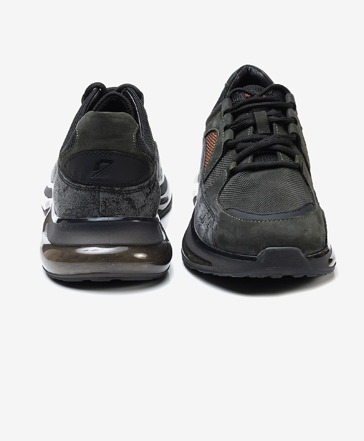 Erkek Haki Hakiki Deri Sneaker Ayakkabı - 7