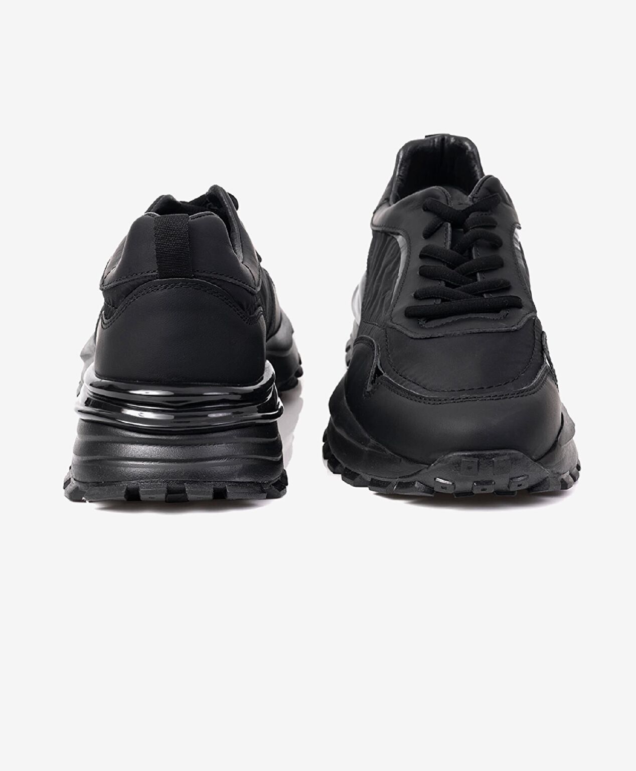 Erkek Siyah Hakiki Deri Spor Ayakkabı - 6