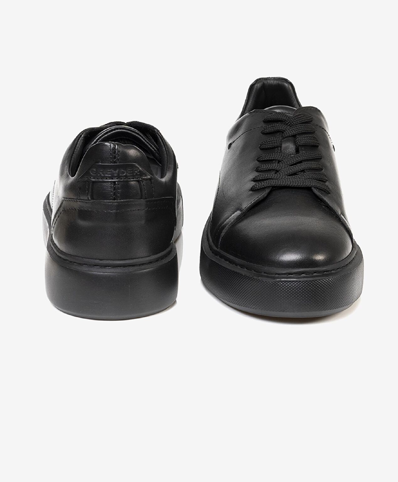 Erkek Siyah Hakiki Deri Sneaker Ayakkabı - 6