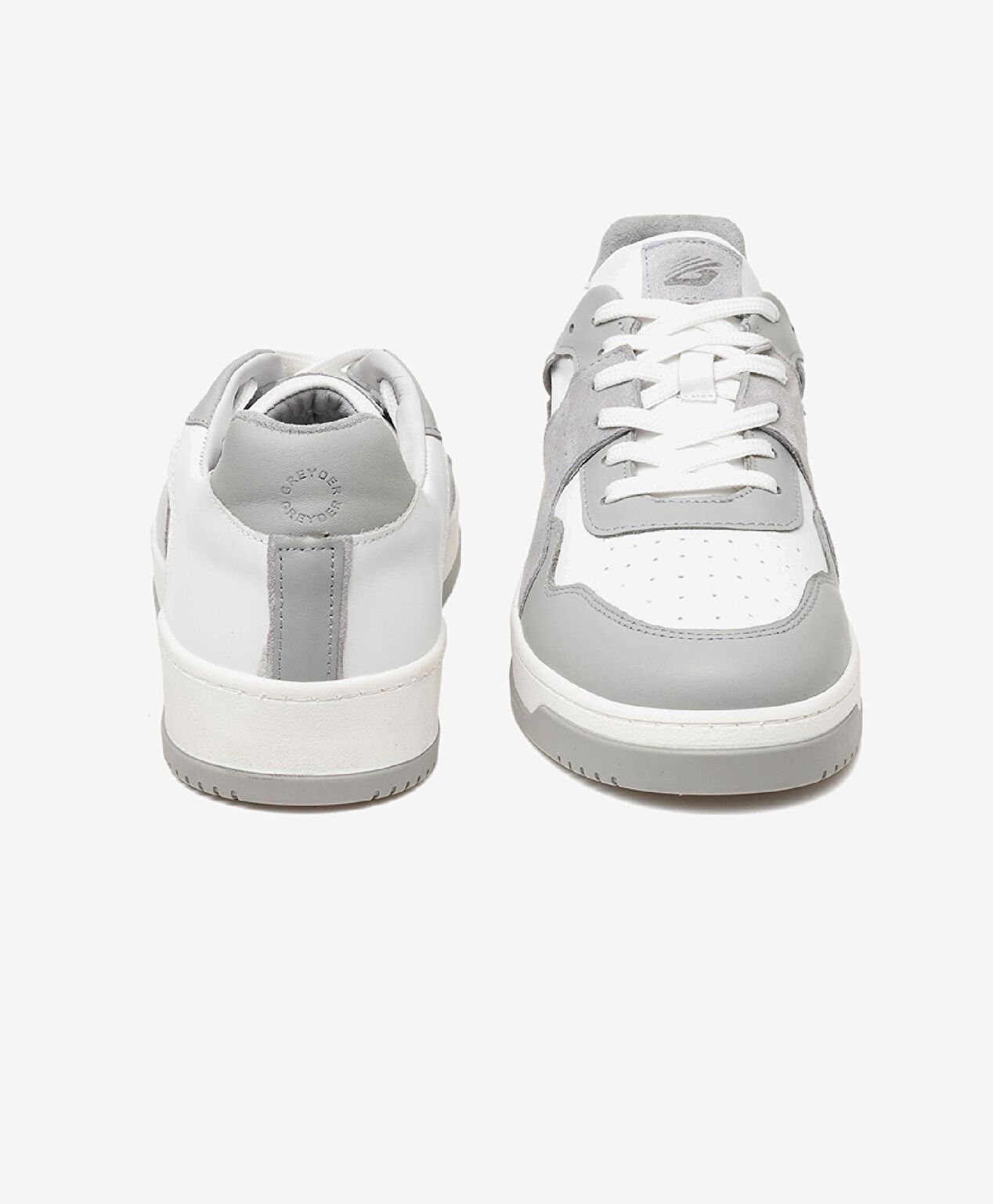 Erkek Gri Beyaz Hakiki Deri Sneaker Ayakkabı - 6