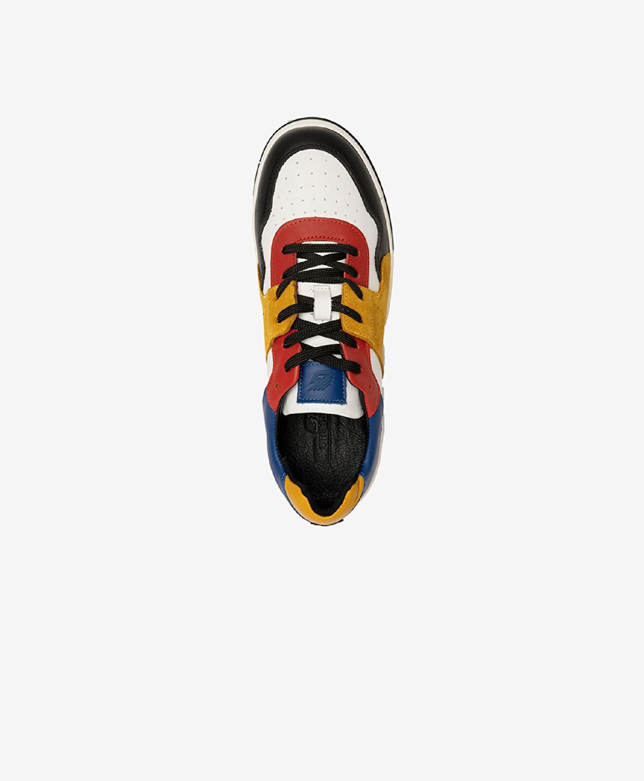 Erkek Beyaz Sarı Siyah Mavi Hakiki Deri Sneaker Ayakkabı - 3