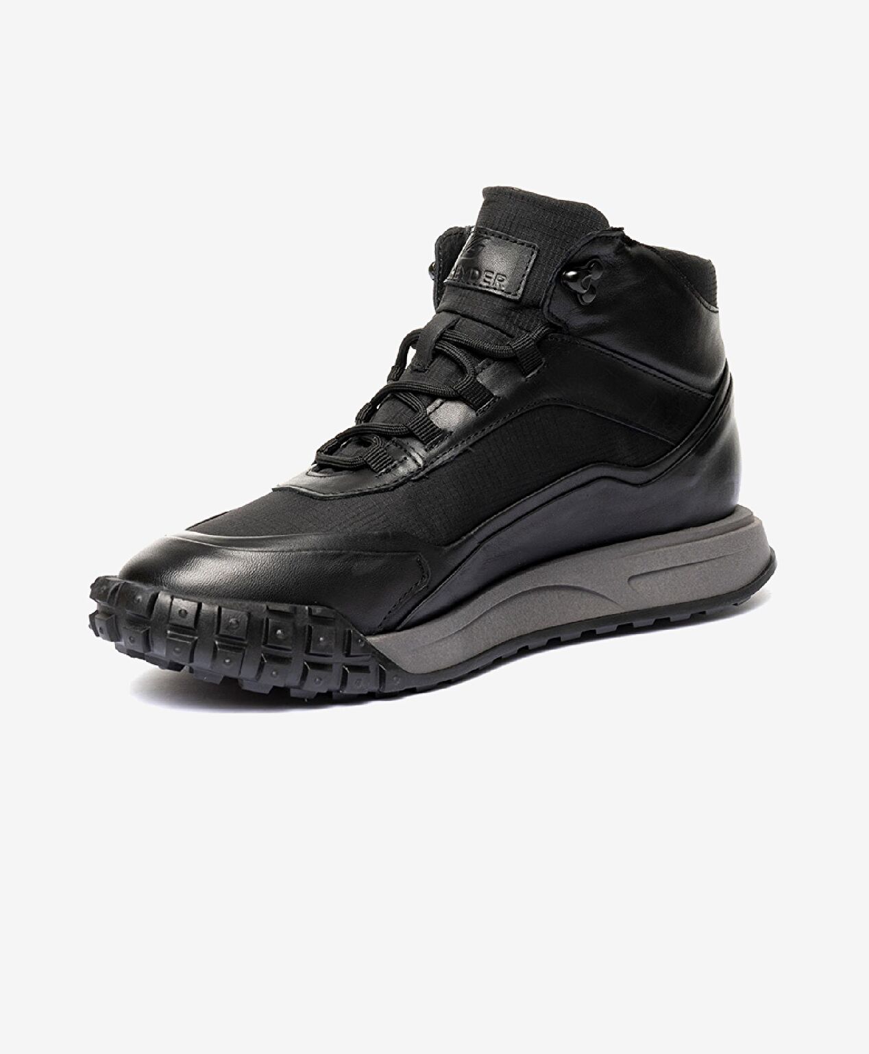 Erkek Siyah Hakiki Deri Memory Foam Taban Sneaker Bot - 3