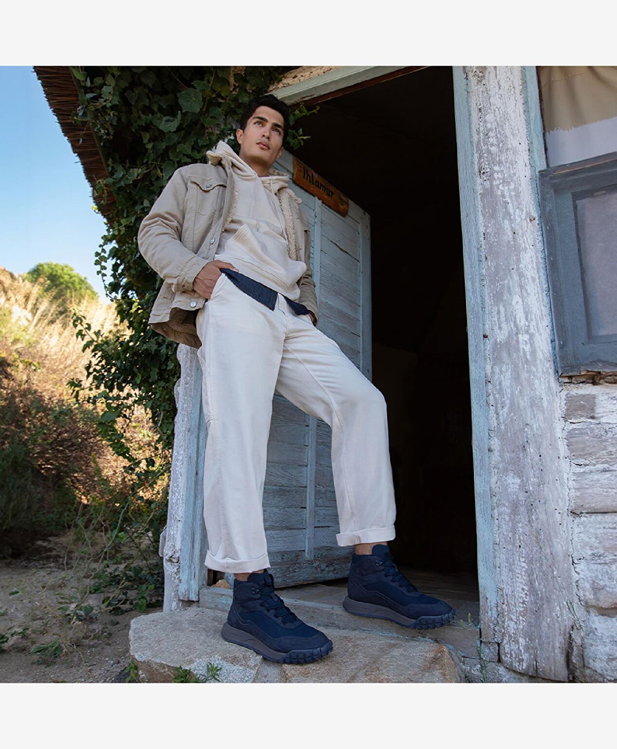 Erkek Lacivert Hakiki Deri Sneaker Bot - 3