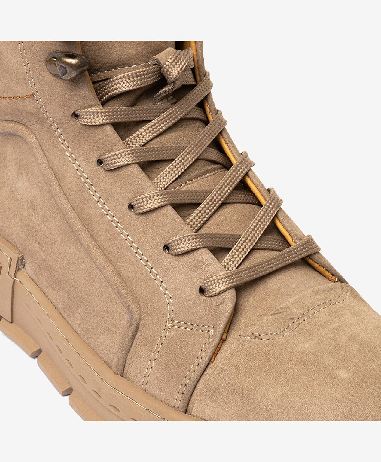 Erkek Koyu Vizon Hakiki Deri Sneaker Bot - 4