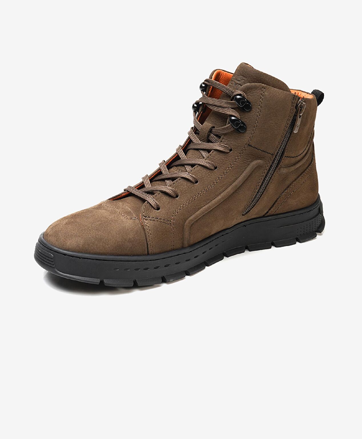 Erkek Duman Hakiki Deri Sneaker Bot - 2