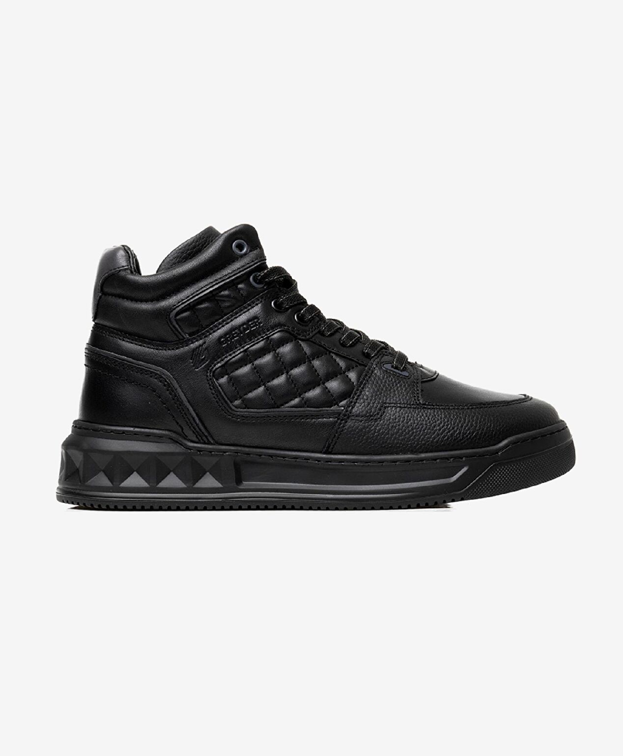 Erkek Siyah Hakiki Deri Sneaker Bot - 1