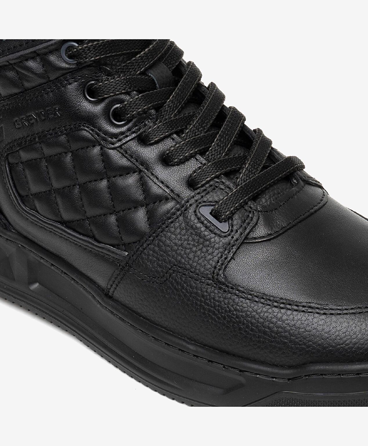 Erkek Siyah Hakiki Deri Sneaker Bot - 5