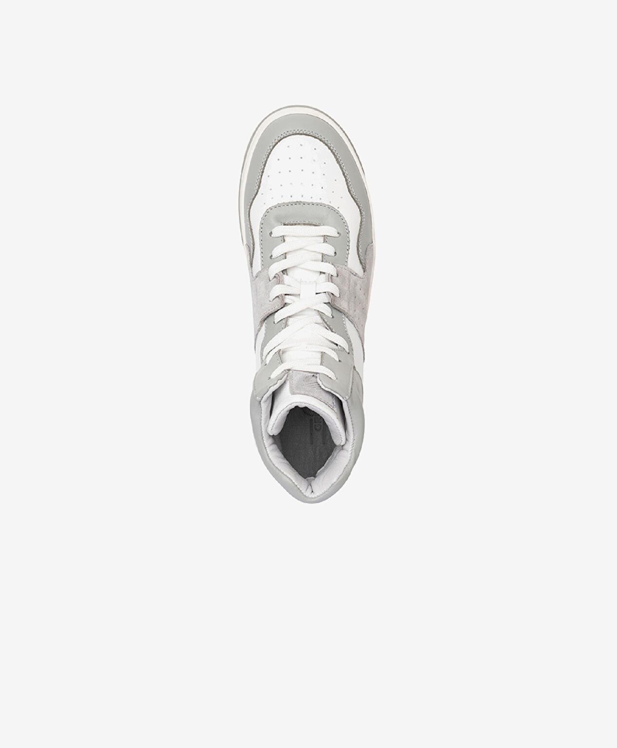 Erkek Gri Beyaz Hakiki Deri Termo Taban Sneaker Bot - 4