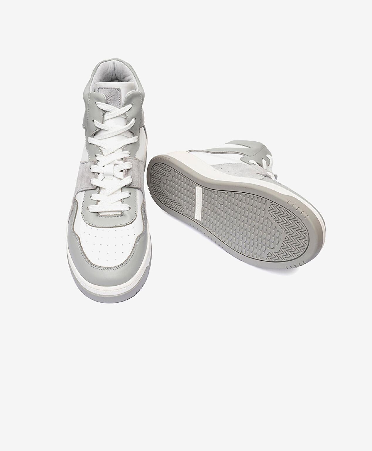 Erkek Gri Beyaz Hakiki Deri Termo Taban Sneaker Bot - 6