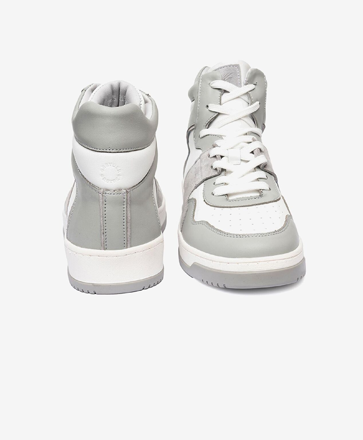 Erkek Gri Beyaz Hakiki Deri Termo Taban Sneaker Bot - 7