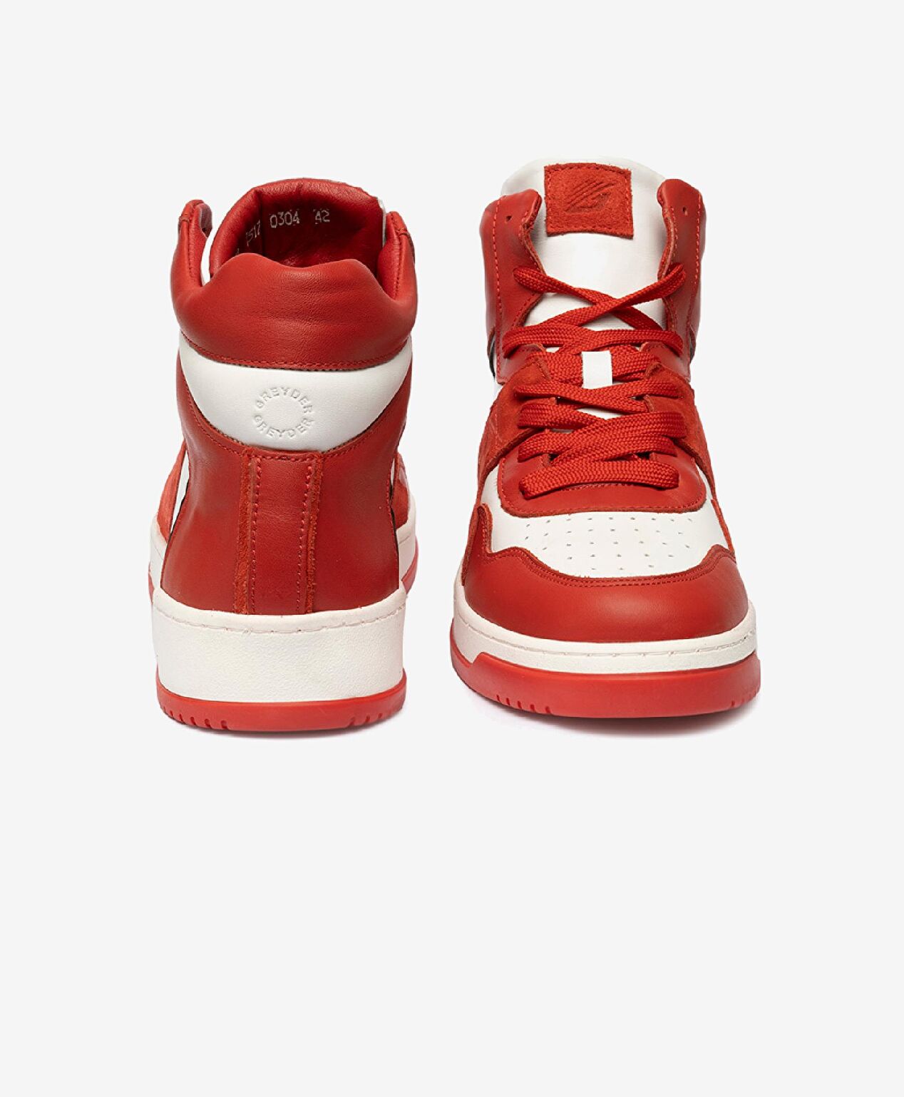 Erkek Kırmızı Beyaz Hakiki Deri Sneaker Bot - 6