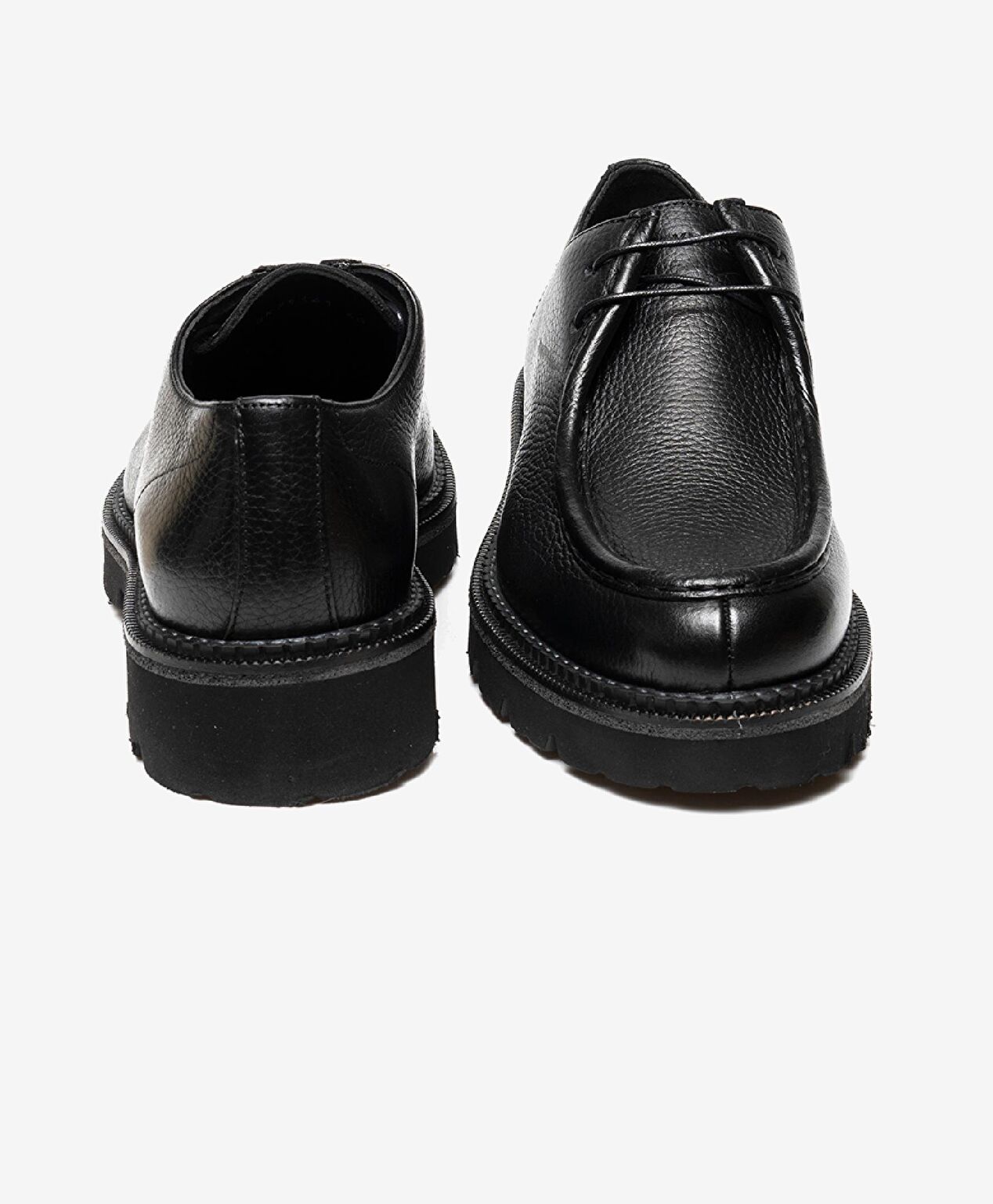 Erkek Siyah Hakiki Deri Oxford Ayakkabı - 6