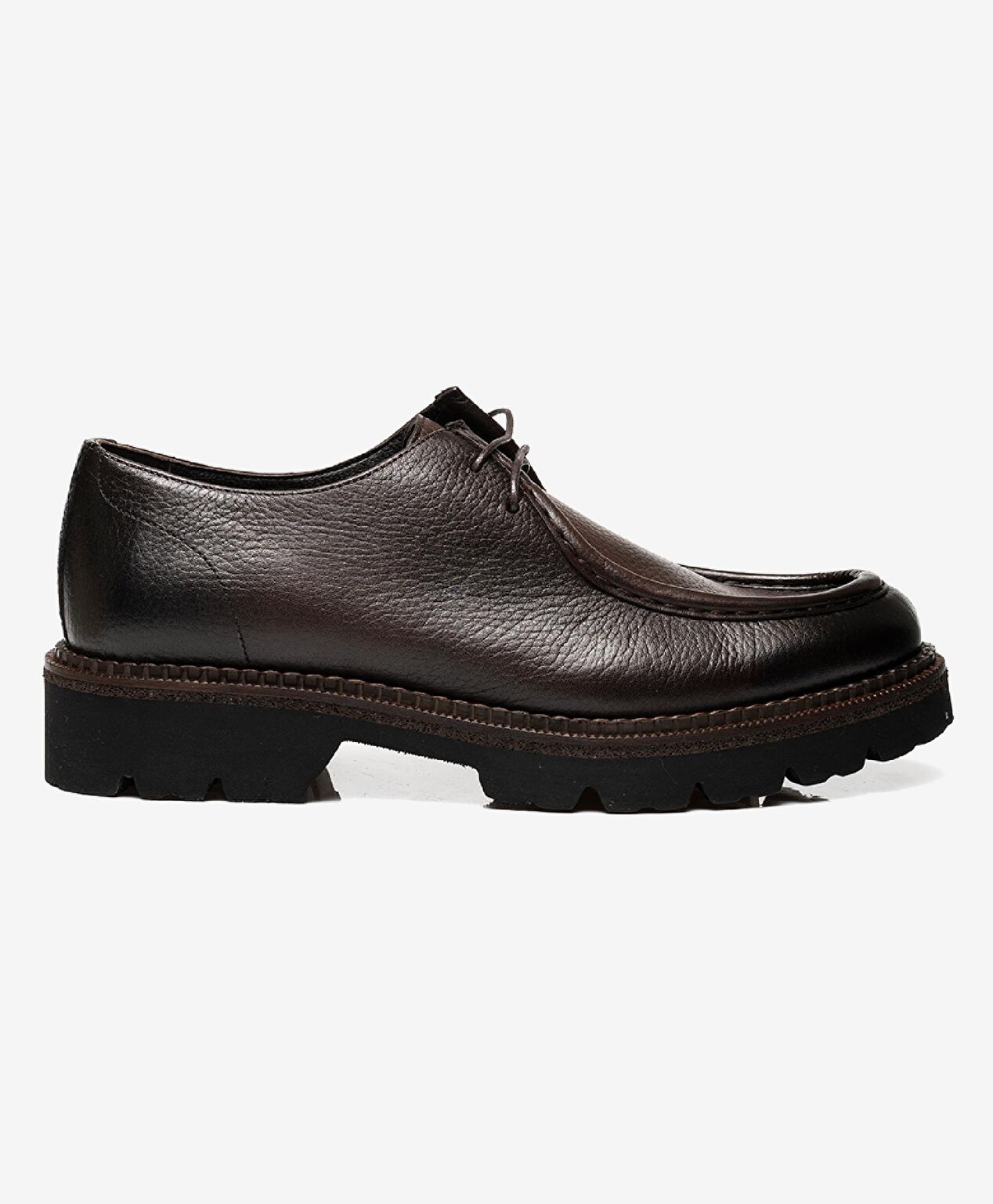 Erkek Kahverengi Hakiki Deri Oxford Ayakkabı - 1