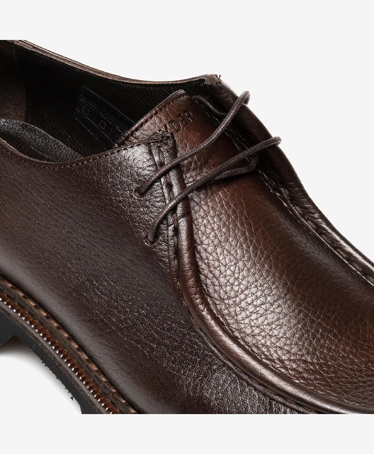 Erkek Kahverengi Hakiki Deri Oxford Ayakkabı - 5