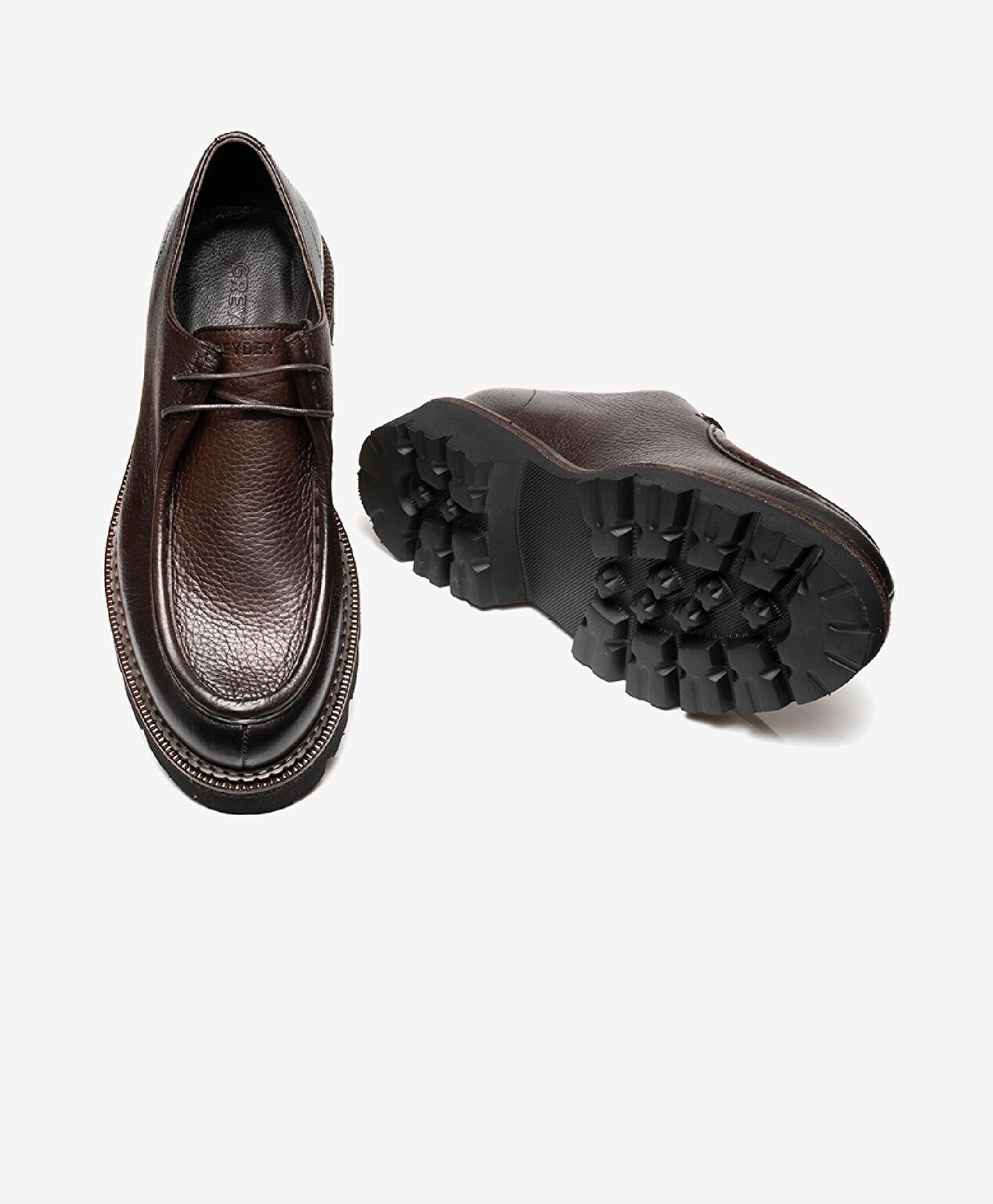 Erkek Kahverengi Hakiki Deri Oxford Ayakkabı - 6