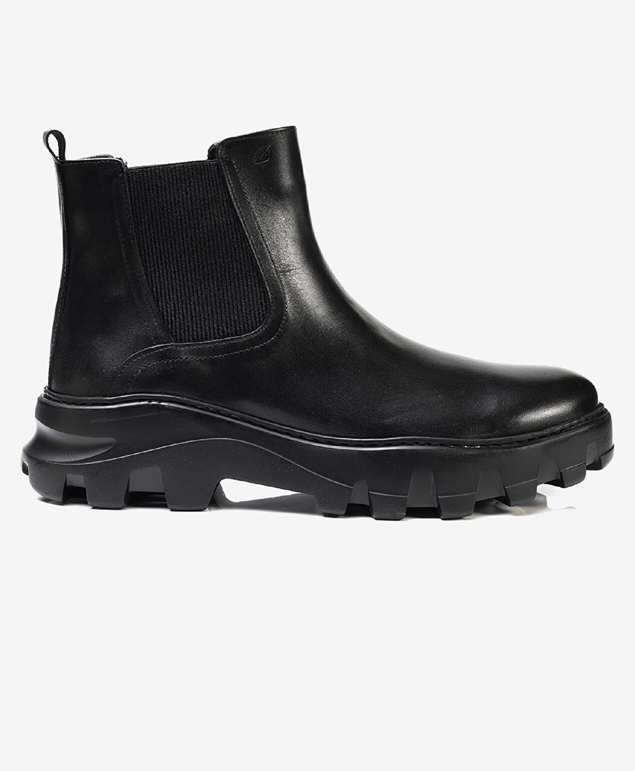 Erkek Siyah Hakiki Deri Chelsea Bot - 1