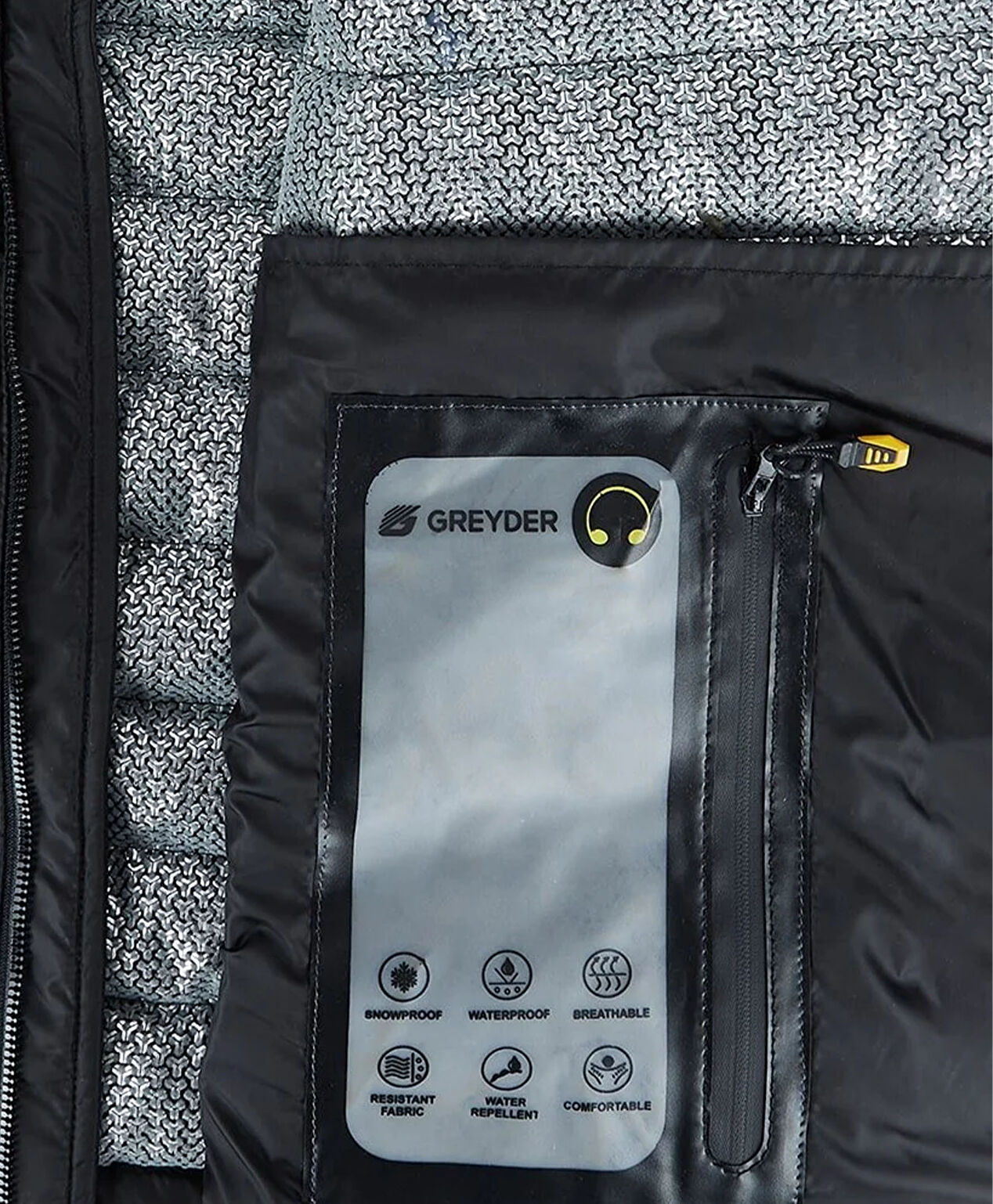 Erkek Siyah Kaz Tüyü Su İtici Çift Taraflı Mont - 7