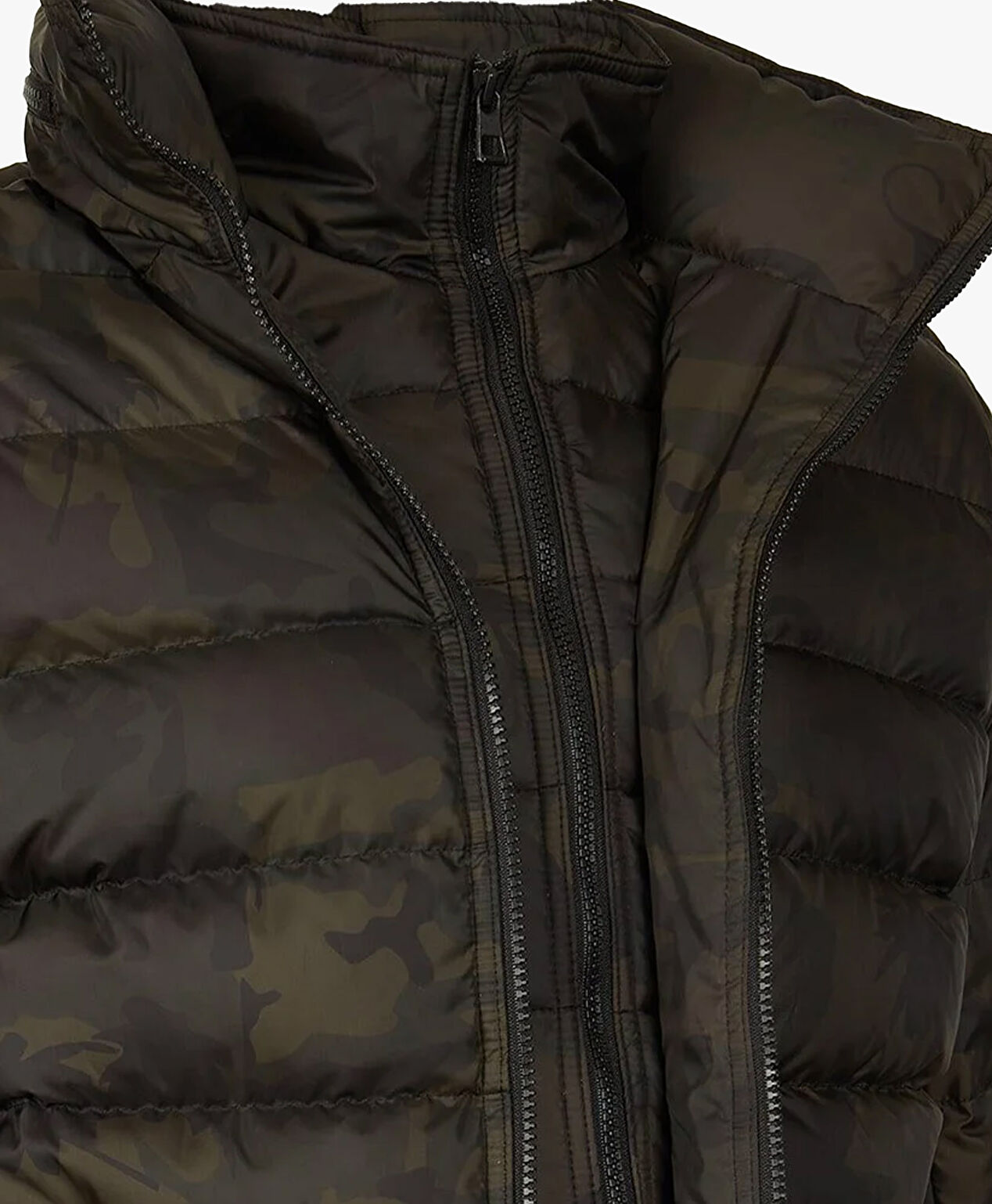 Erkek Haki Siyah Kaz Tüyü Su İtici Mont - 5