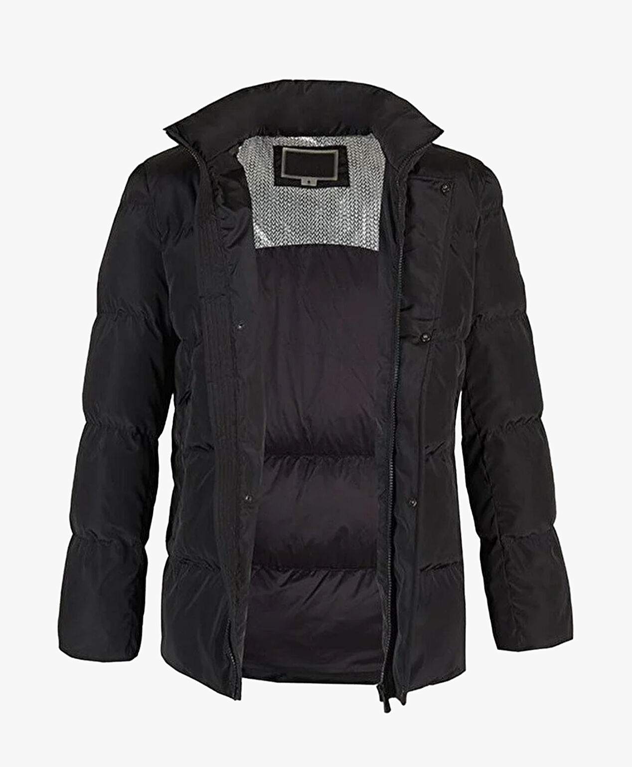 Erkek Siyah Kaz Tüyü Su İtici Mont 3K1TM83503 - 4