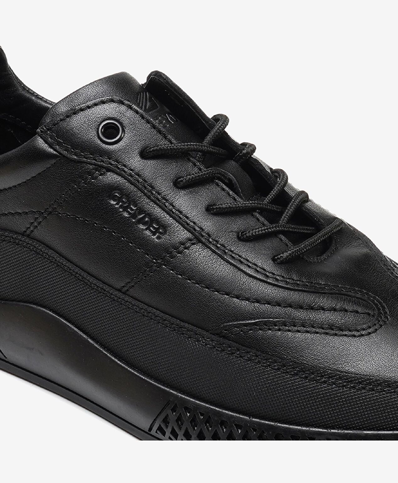 Erkek Siyah Hakiki Deri Casual Ayakkabı - 4