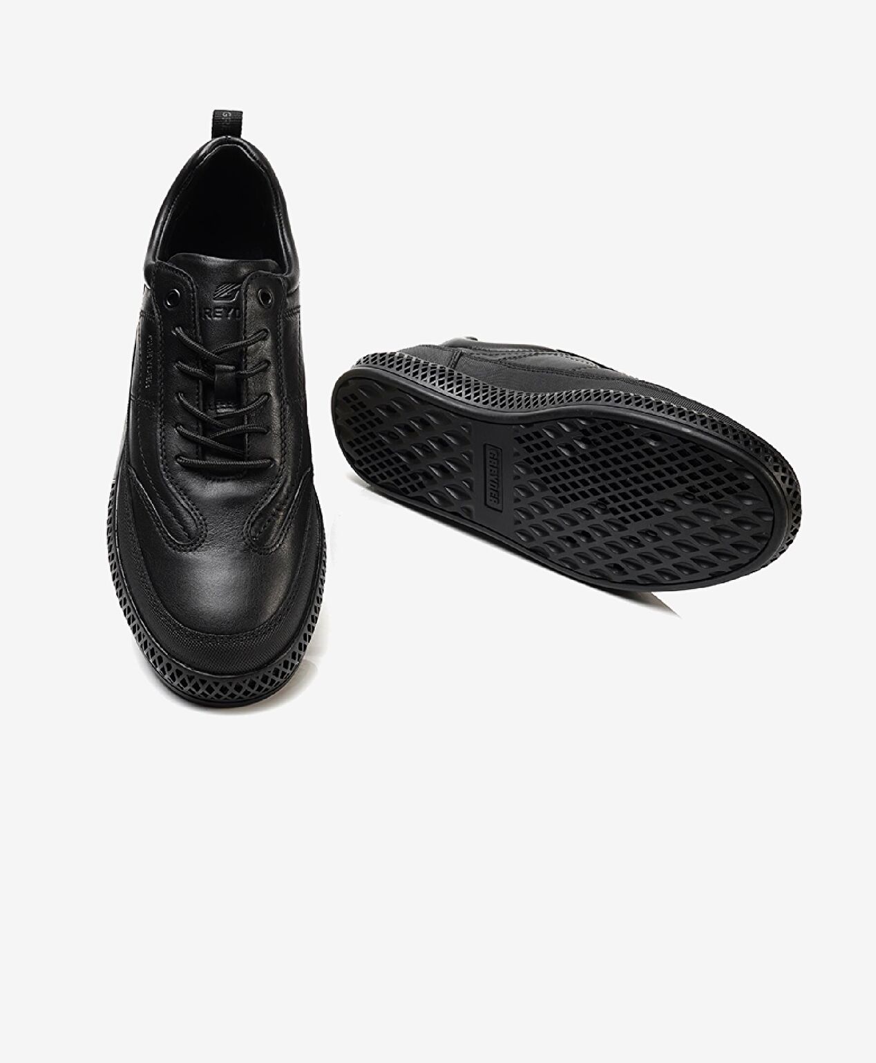 Erkek Siyah Hakiki Deri Casual Ayakkabı - 5