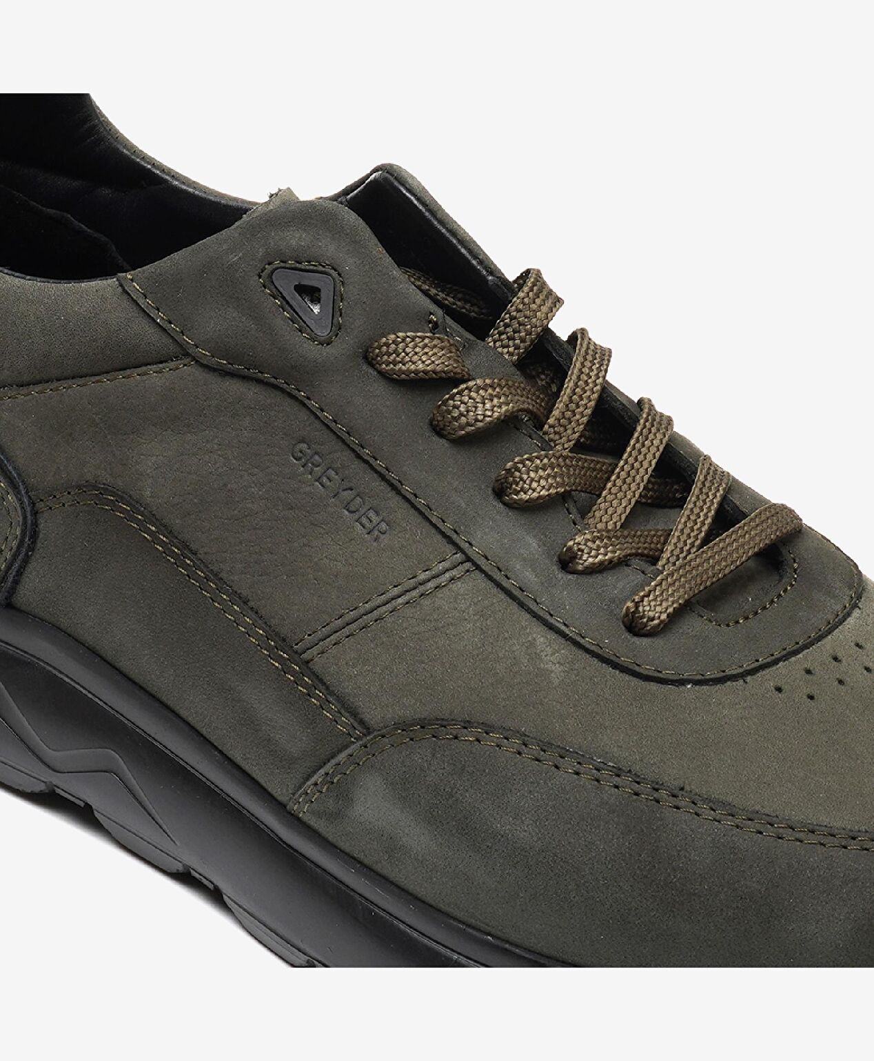 Erkek Haki Hakiki Deri Casual Ayakkabı - 4