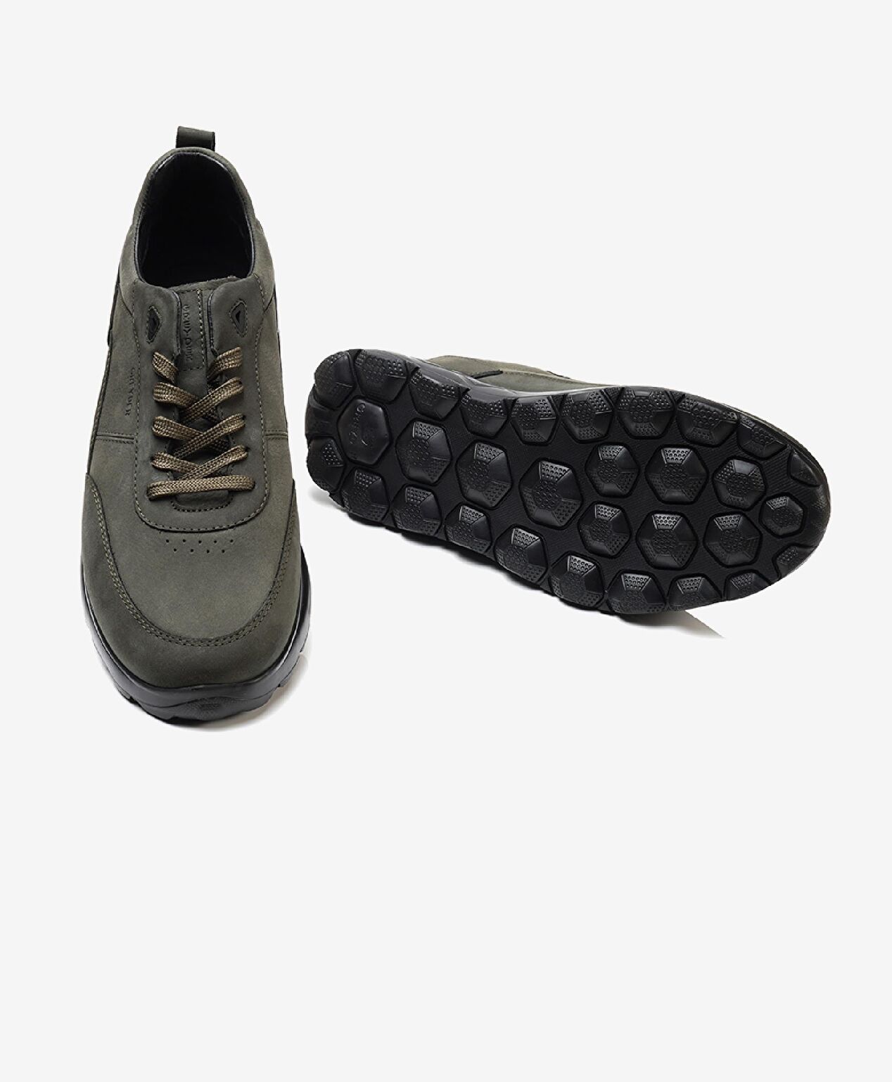 Erkek Haki Hakiki Deri Casual Ayakkabı - 5