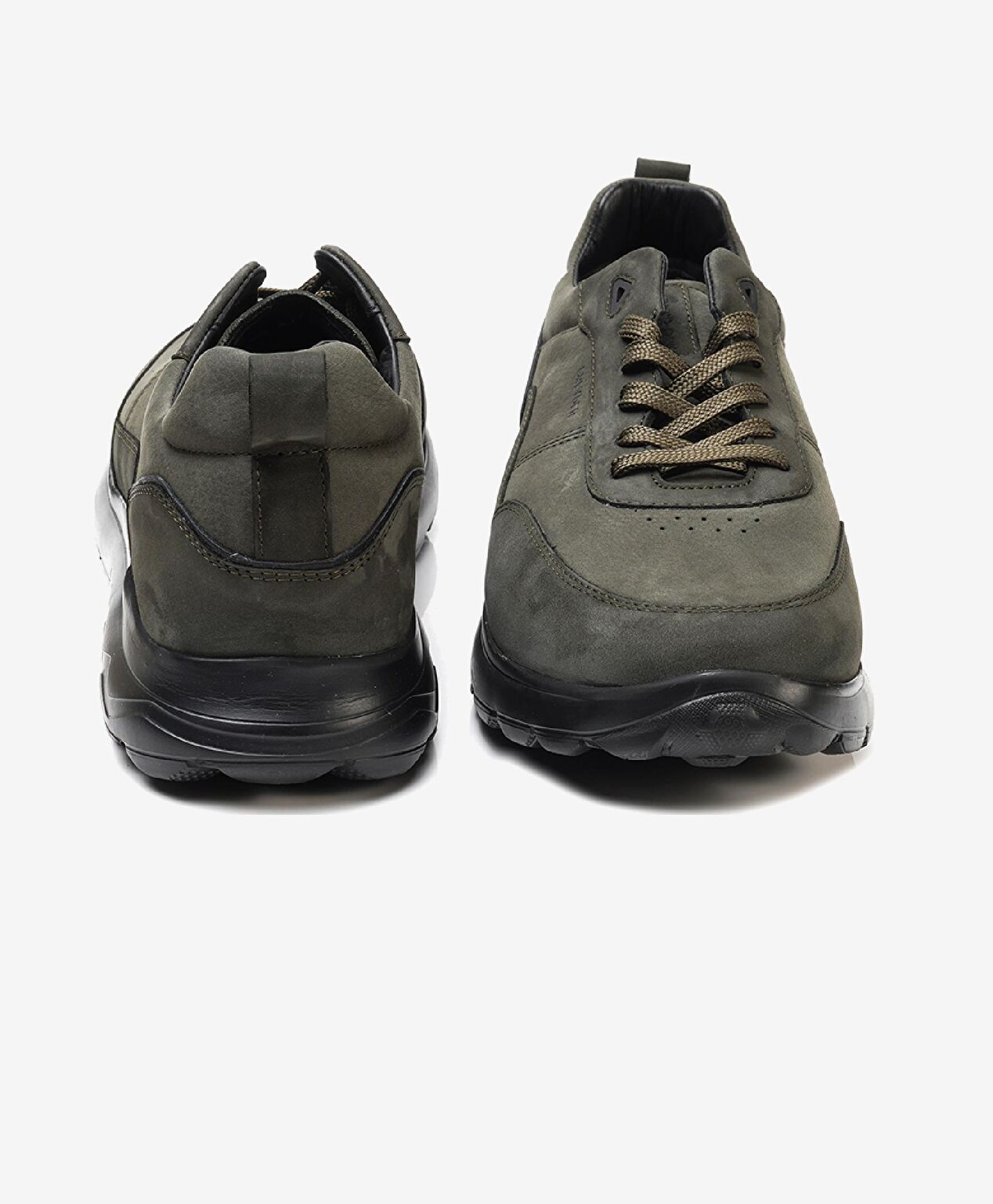 Erkek Haki Hakiki Deri Casual Ayakkabı - 6