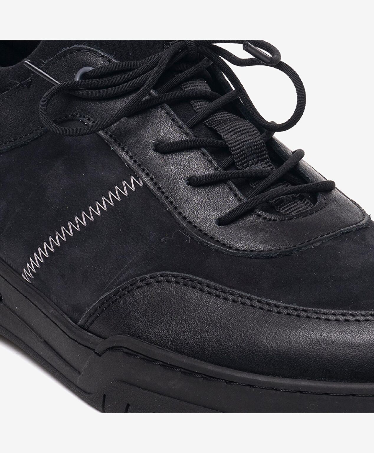 Erkek Siyah Hakiki Deri Casual Ayakkabı - 4