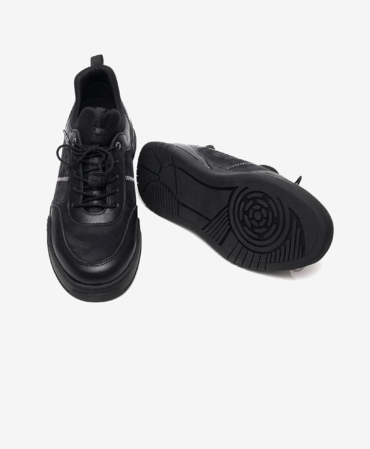 Erkek Siyah Hakiki Deri Casual Ayakkabı - 5