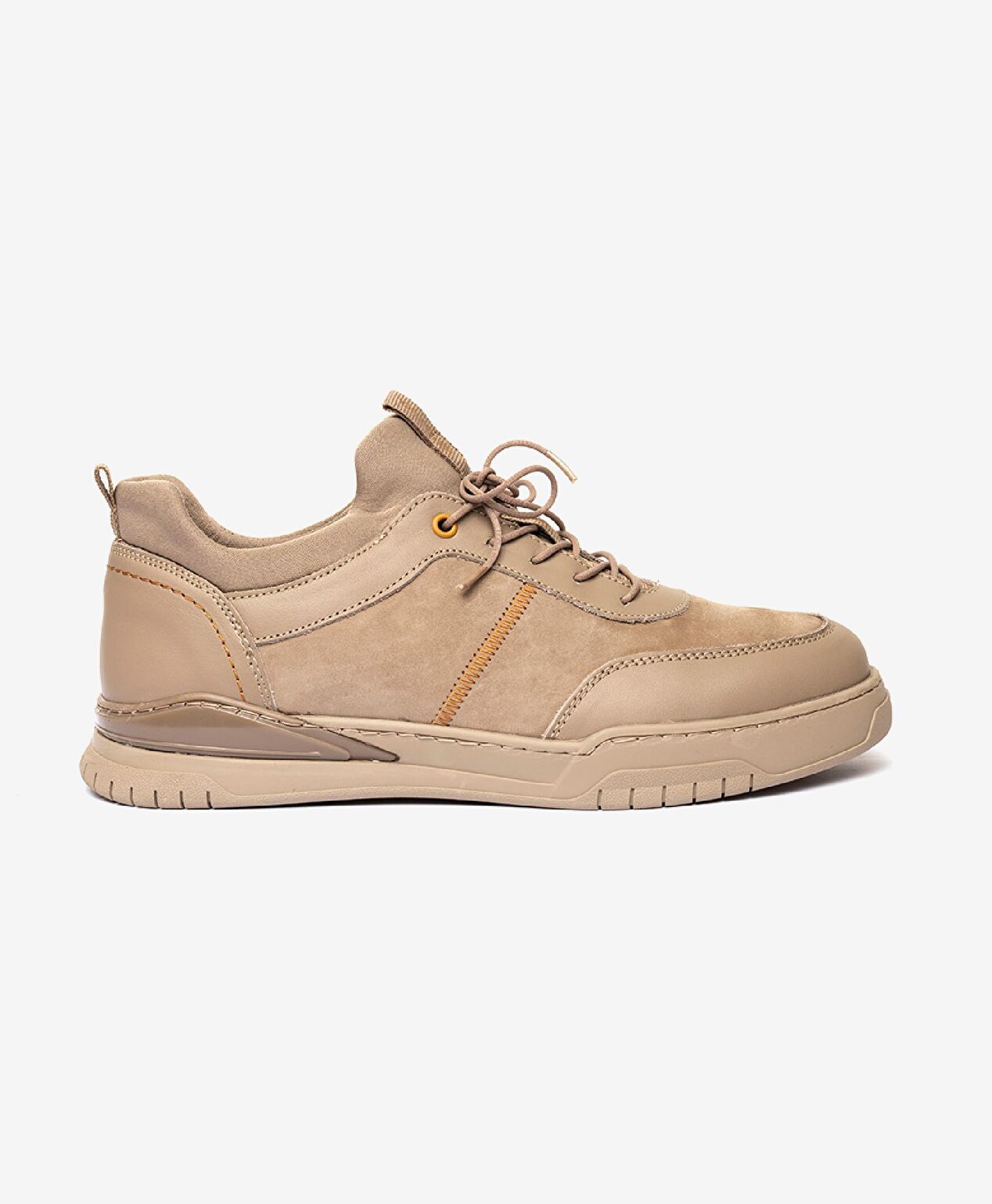 Erkek Taupe Hakiki Deri Casual Ayakkabı - 1
