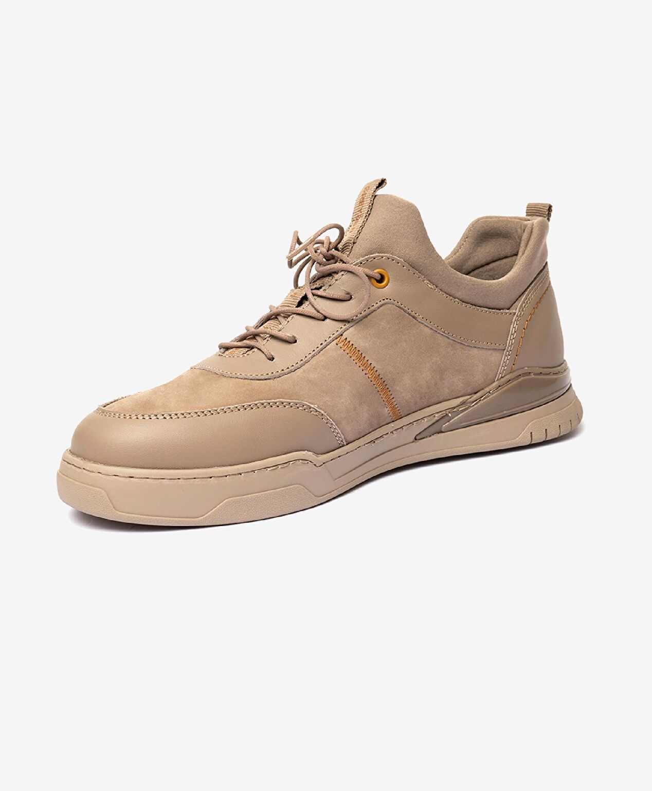 Erkek Taupe Hakiki Deri Casual Ayakkabı - 4