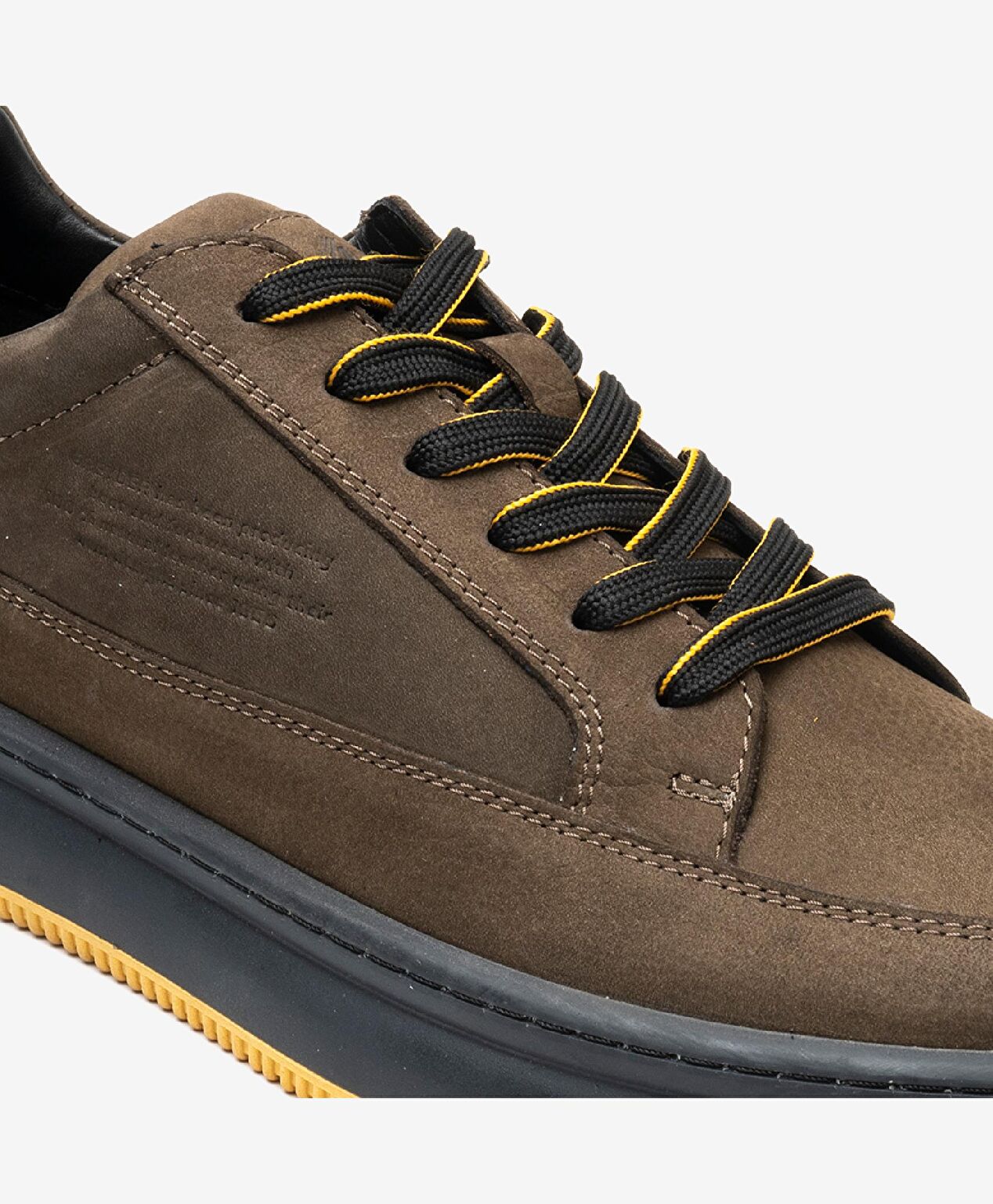 Erkek Duman Hakiki Deri Sneaker Ayakkabı - 5