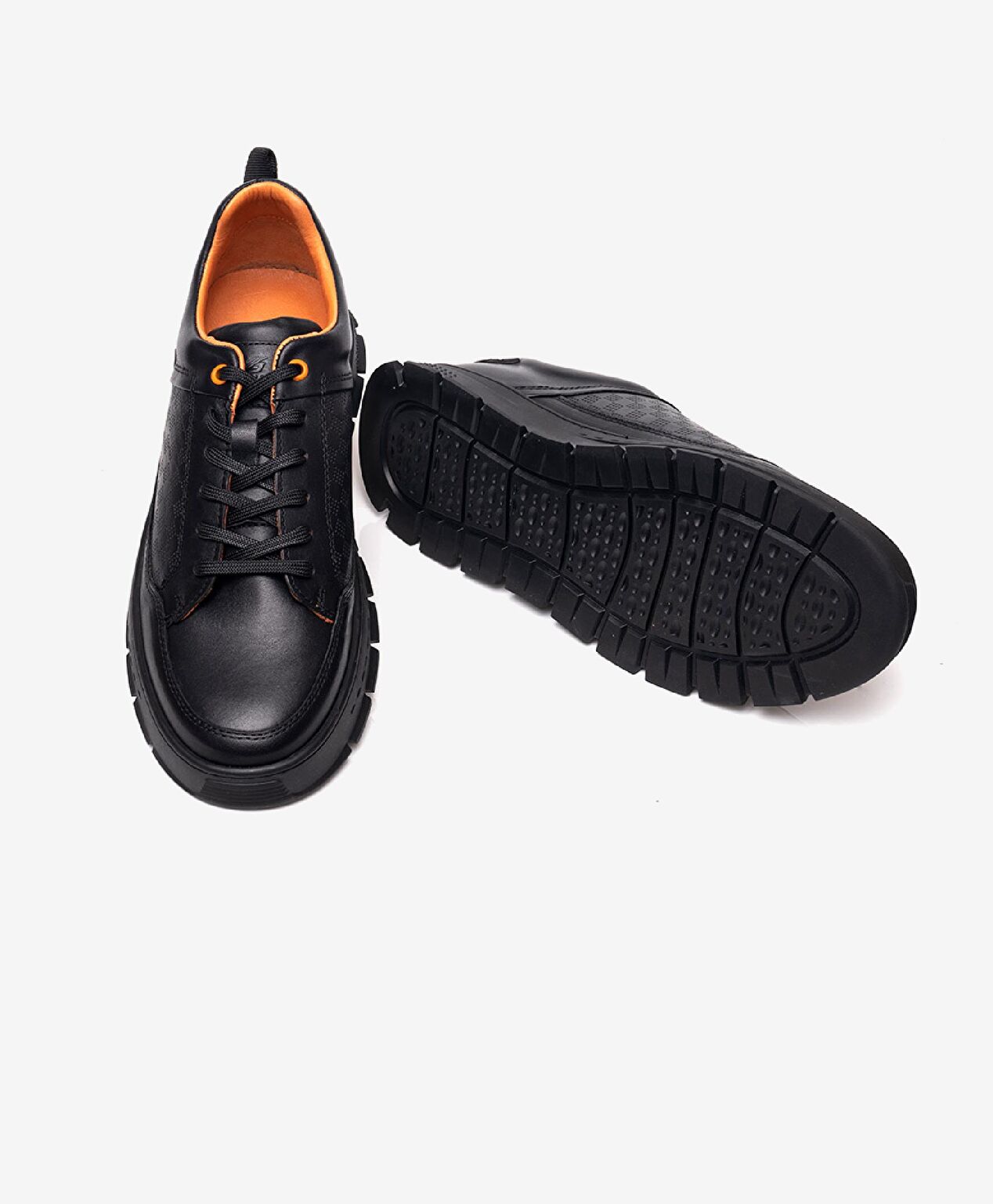 Erkek Siyah Hakiki Deri Casual Ayakkabı - 5