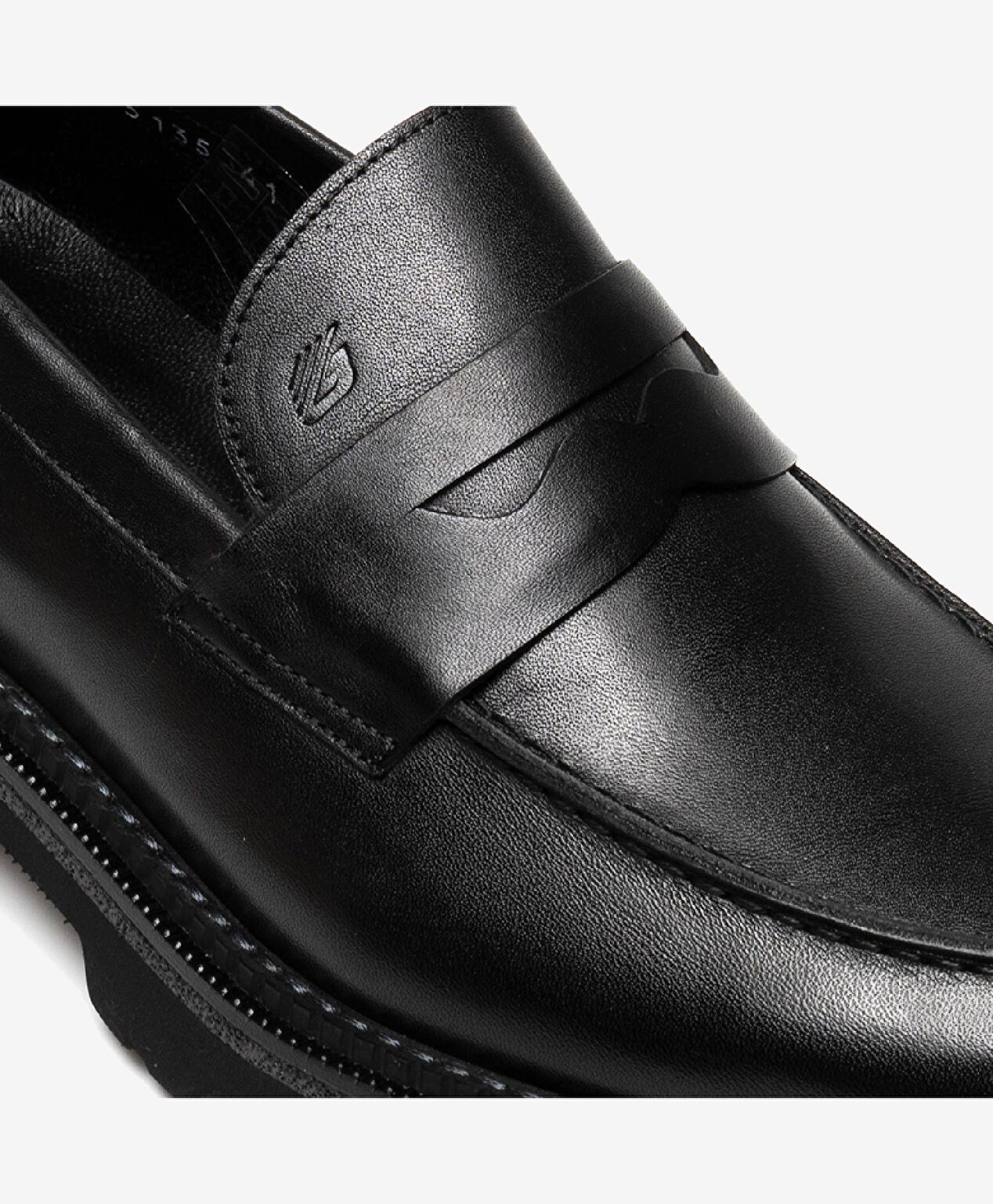 Erkek Siyah Hakiki Deri Klasik Ayakkabı - 5