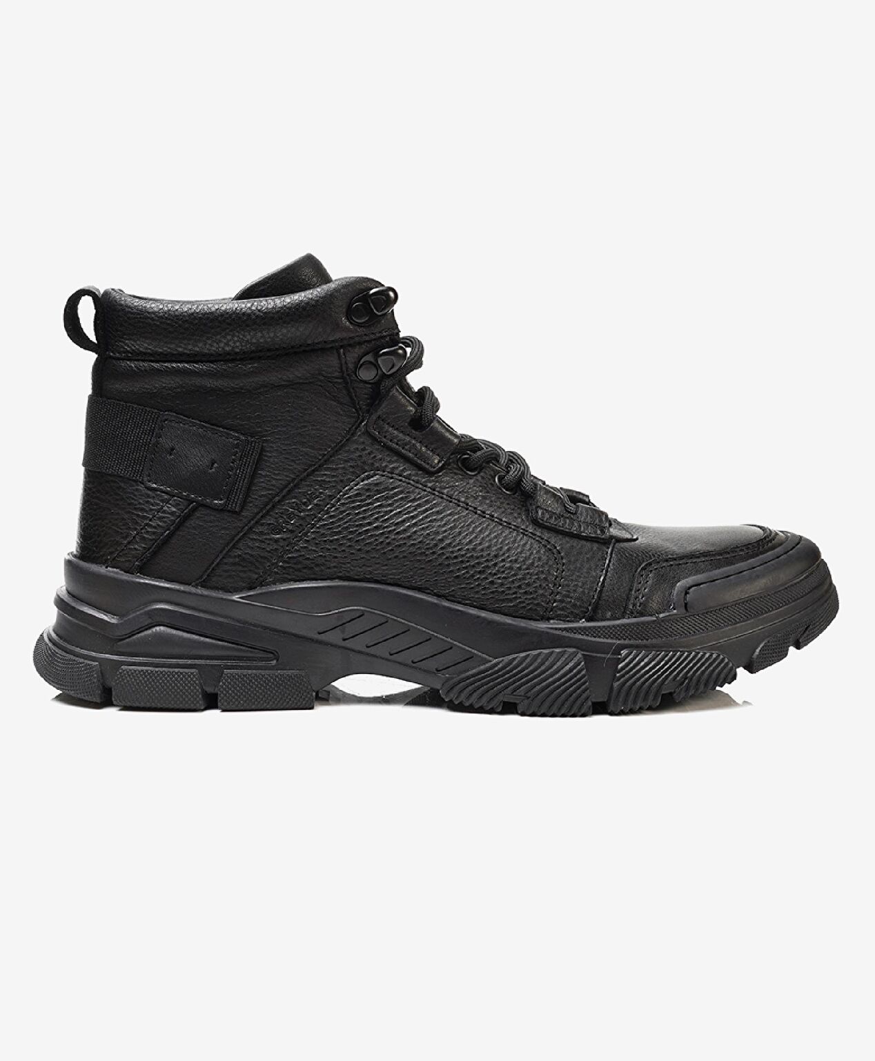 Erkek Siyah Hakiki Deri Casual Bot - 1