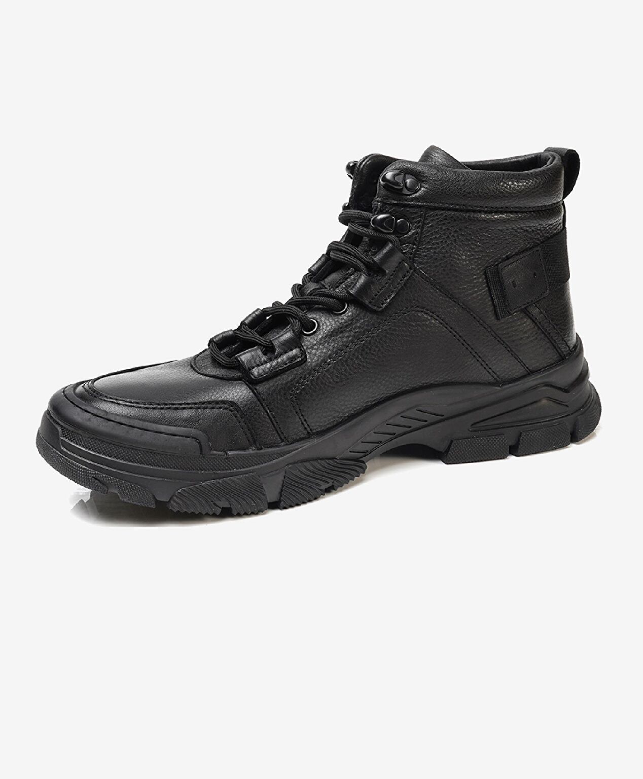 Erkek Siyah Hakiki Deri Casual Bot - 2