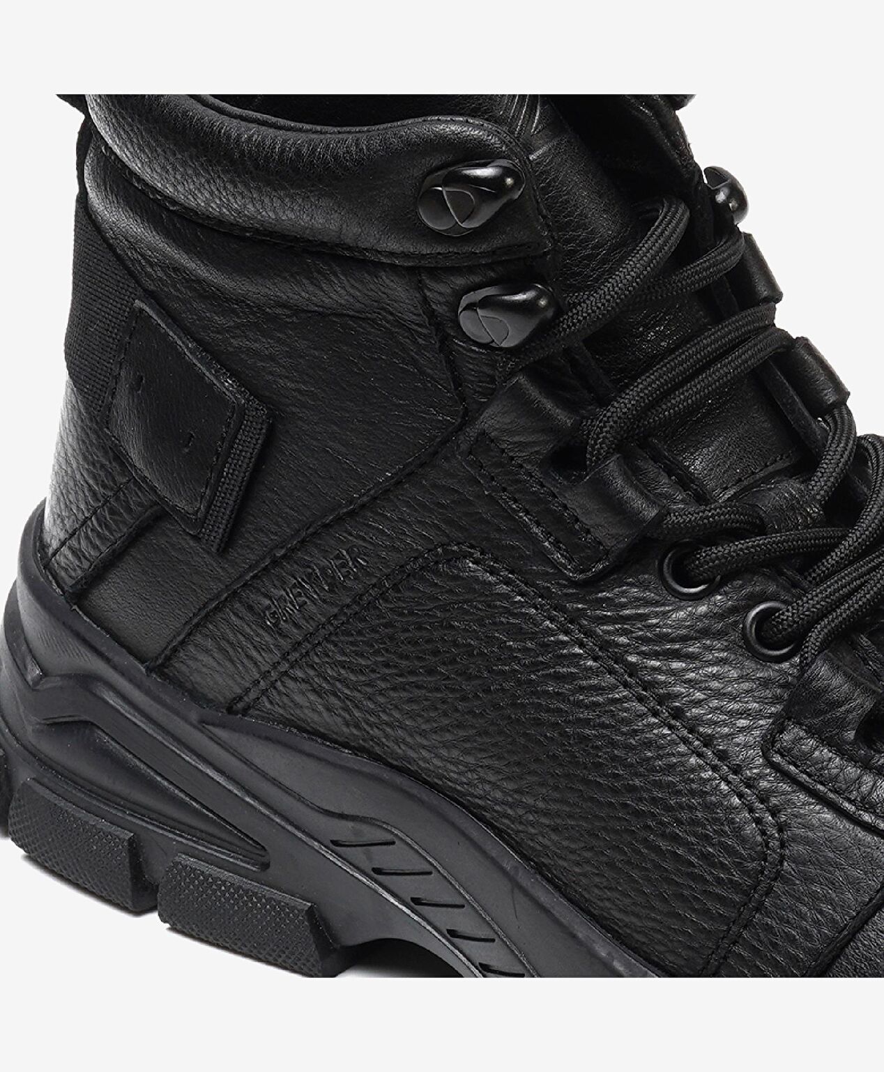 Erkek Siyah Hakiki Deri Casual Bot - 4