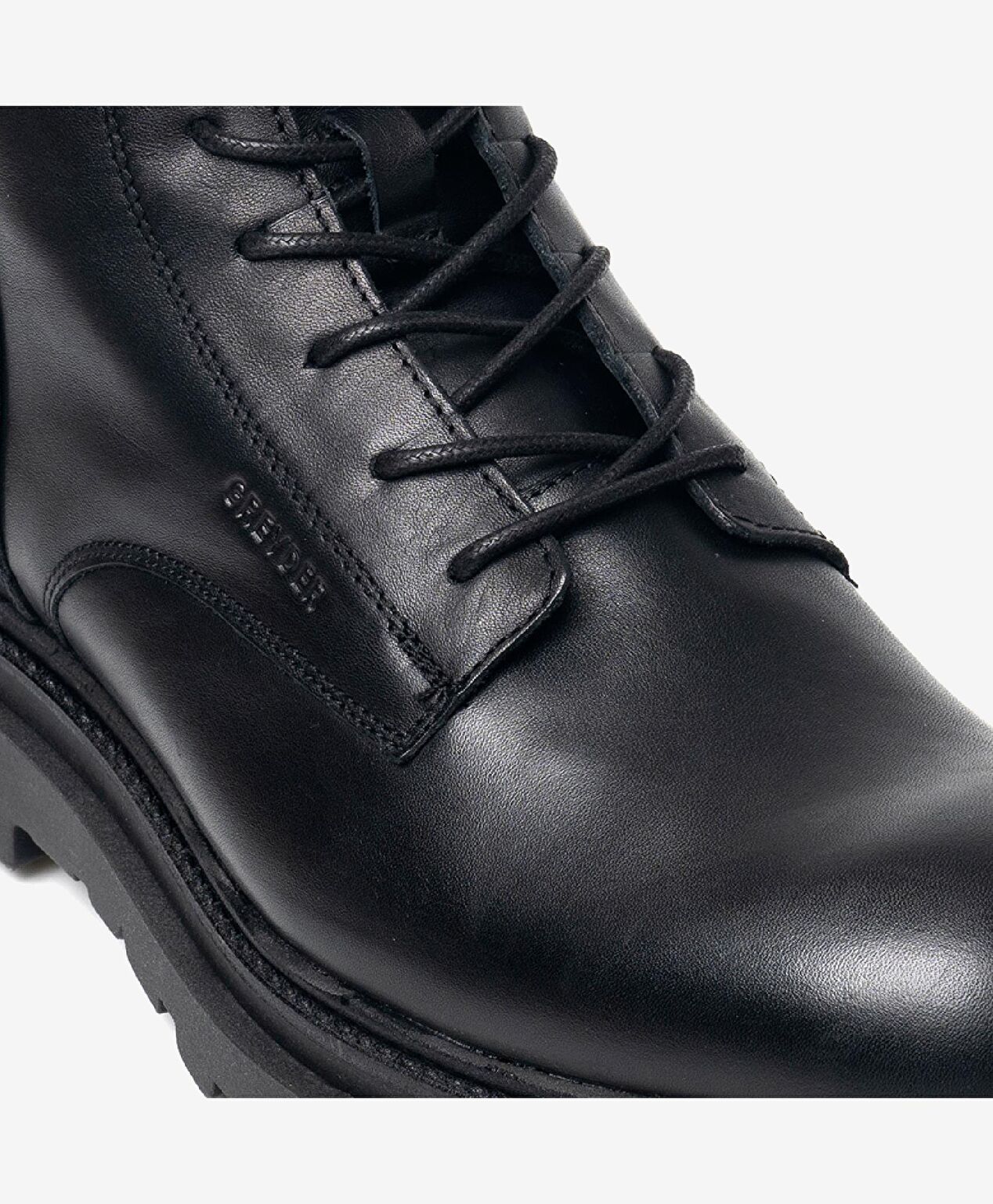 Erkek Siyah Hakiki Deri Military Bot - 5